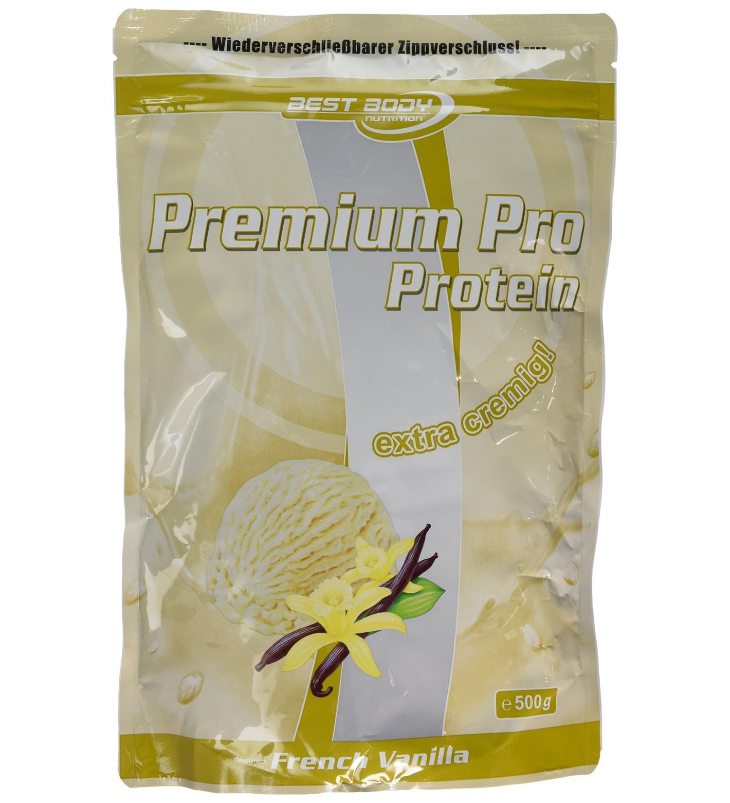 Best Body Nutrition Premium Pro Protein French Vanilla - 500g | High-Quality Protein Supplement for International Shipping - Buy Online on GoSupps.com