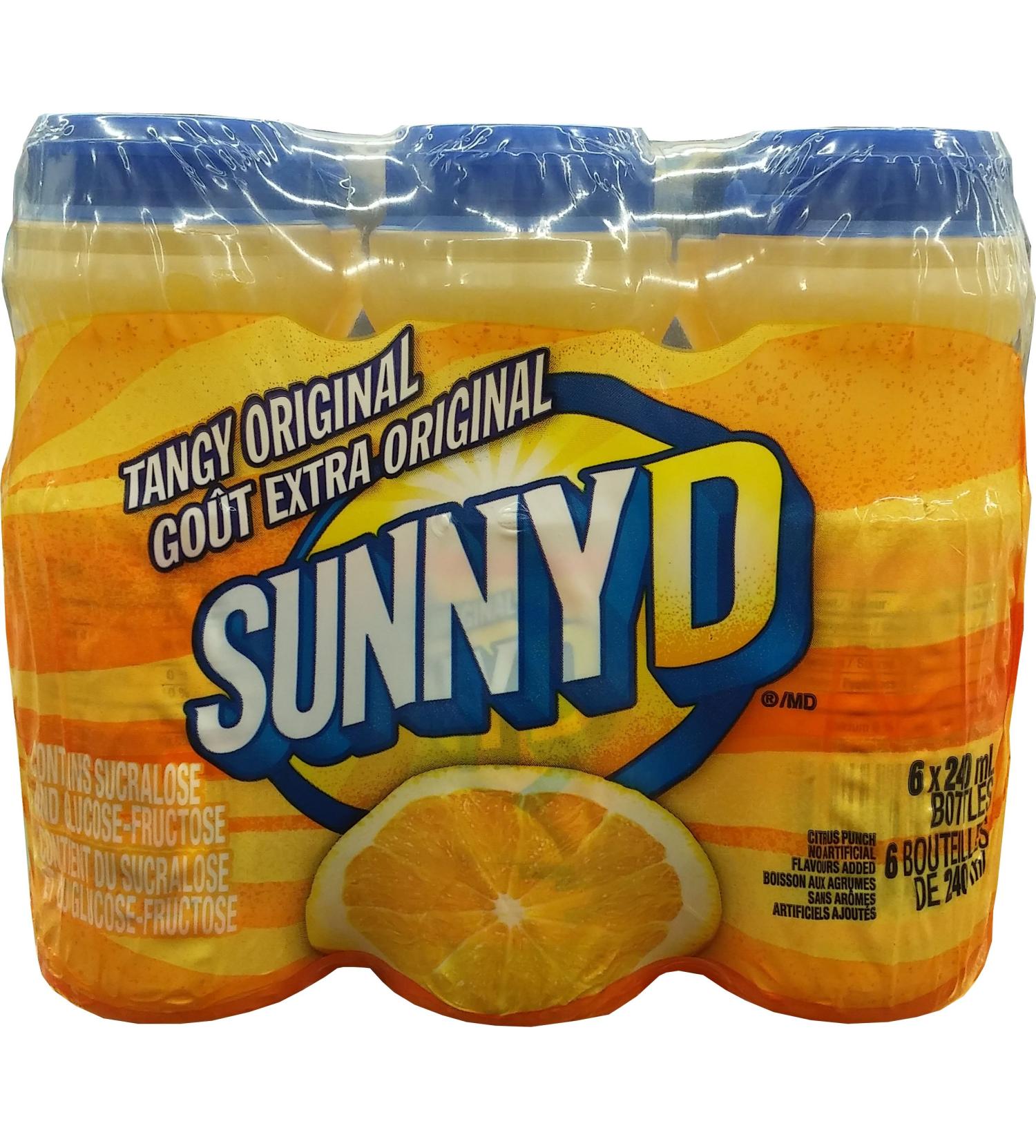 SUNNY D Tangy Bottles Original (6 X 240ml) 1440 ml
