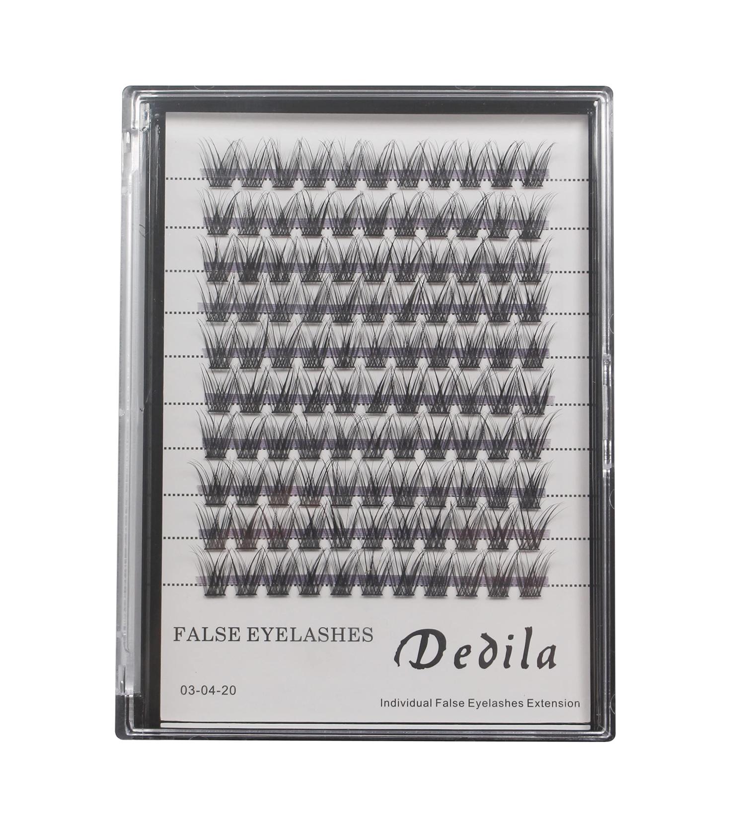 Dedila 110PCS Soft False Eyelashes Cluster 18mm D Curl Natural Look - Lightweight 3D DIY Extensions - Buy Online on GoSupps.com