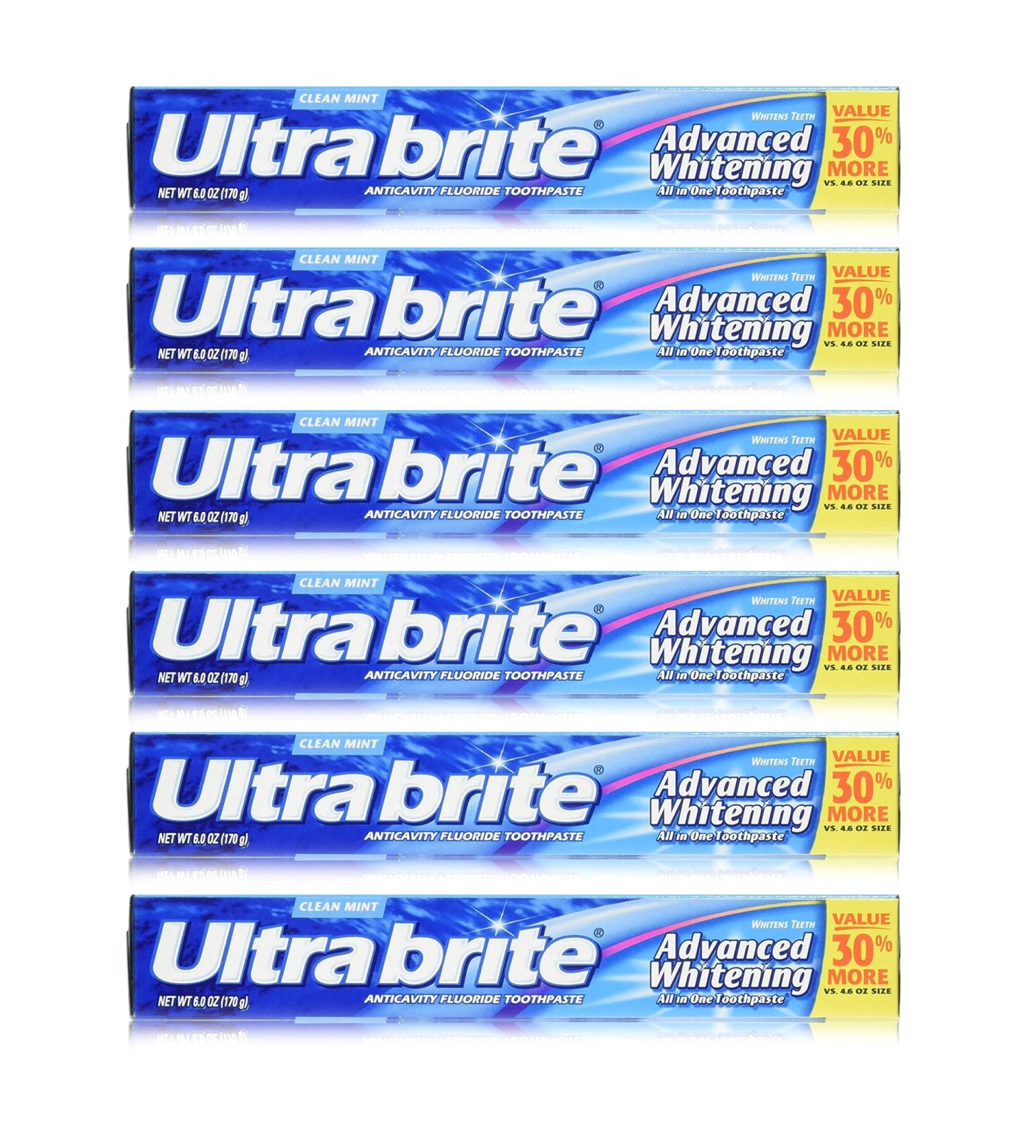 Colgate Ultra Brite Advanced Whitening Toothpaste - Clean Mint (6 Count) - Buy Online on GoSupps.com