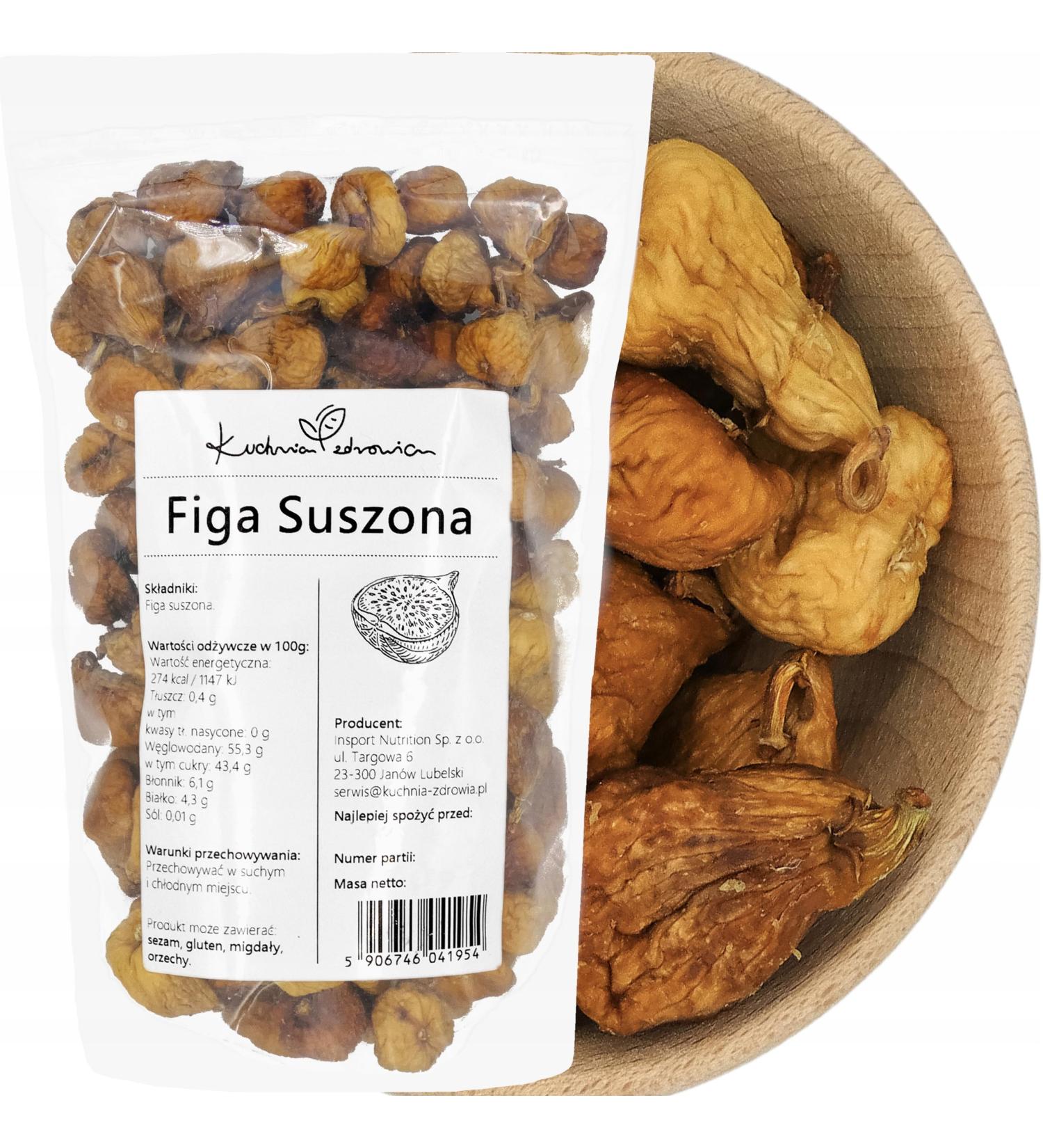  Kuchnia Zdrowia Kuchnia Zdrowia - Dried Figs - No Preservatives - Perfect Snack - Natural - No Unnecessary Additives - Airtight Zip Lock Packaging - Doypack: (1kg) - Buy Online on GoSupps.com