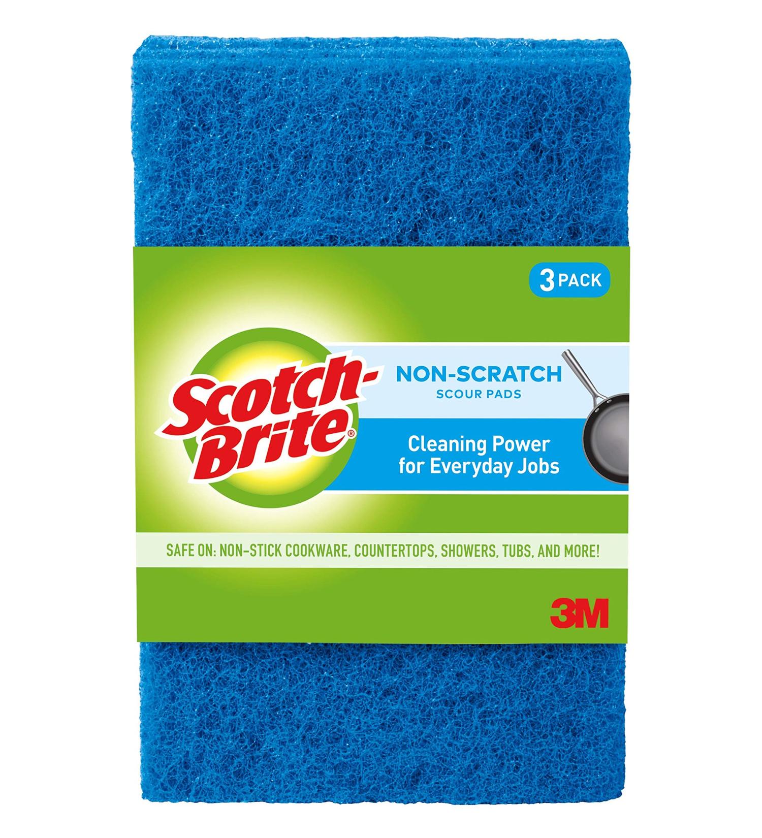 Scotch-Brite Non-Scratch Scour Pads - Pack of 3 | Gentle Cleaning for Delicate Surfaces - Buy Online on GoSupps.com