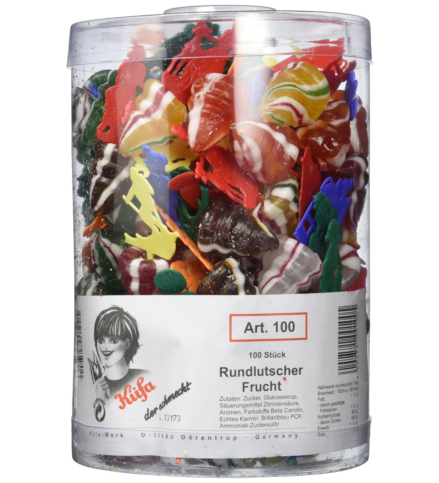 K fa Round Lollipops - 100 Fruit Flavored Pops | 1 Pack (1 x 1.9 kg) - International Shipping Available - Buy Online on GoSupps.com