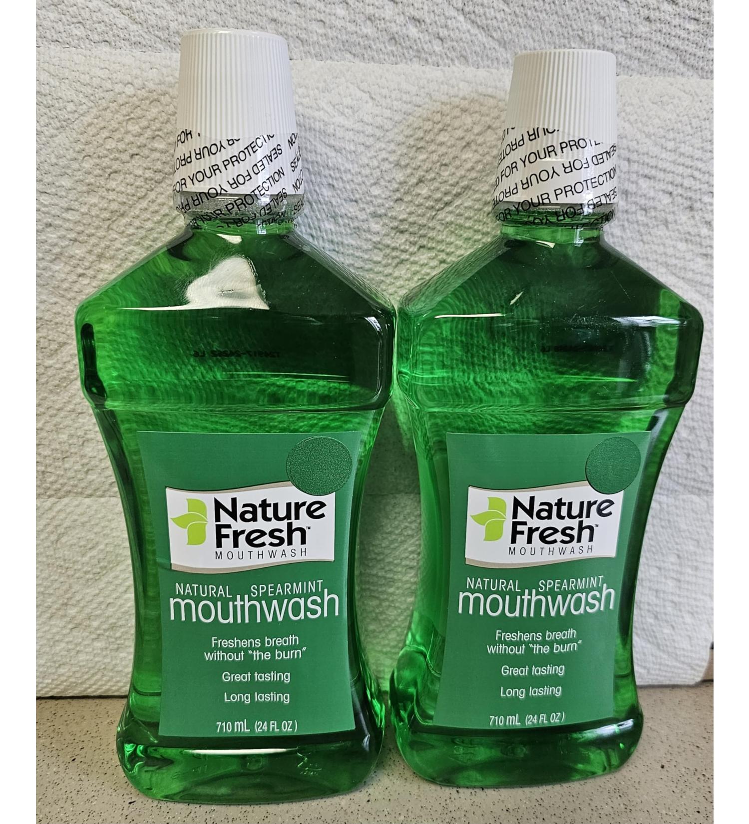 Nature Fresh Natural Spearmint Mouthwash 24 Fl Oz Pack of 2 Freshens Breath Without Burn - Buy Online on GoSupps.com