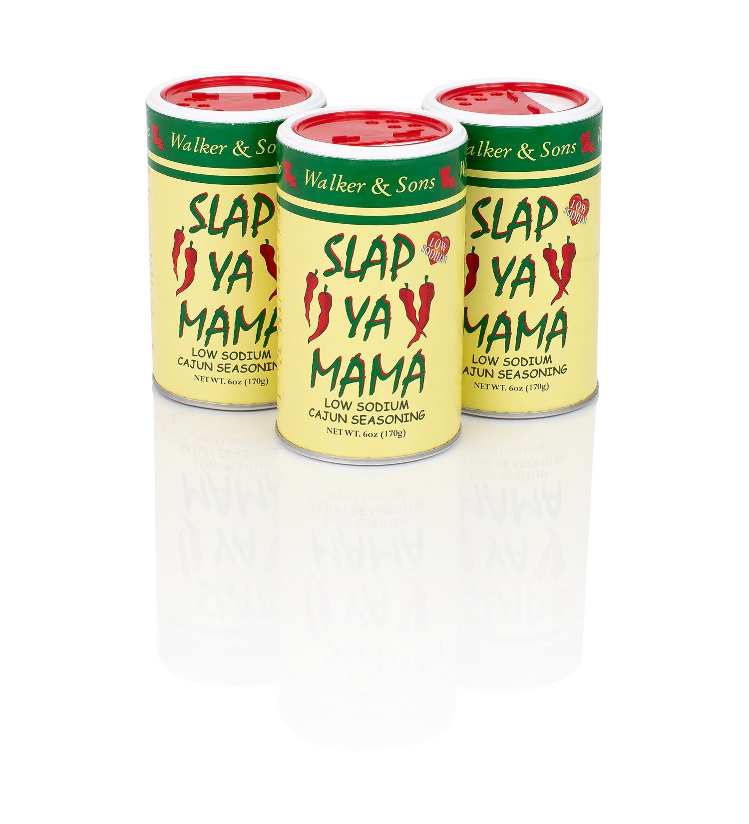 Slap Ya Mama All Natural Cajun Seasoning - Low Sodium, MSG Free & Kosher - 6 oz Can (Pack of 3) - Buy Online on GoSupps.com