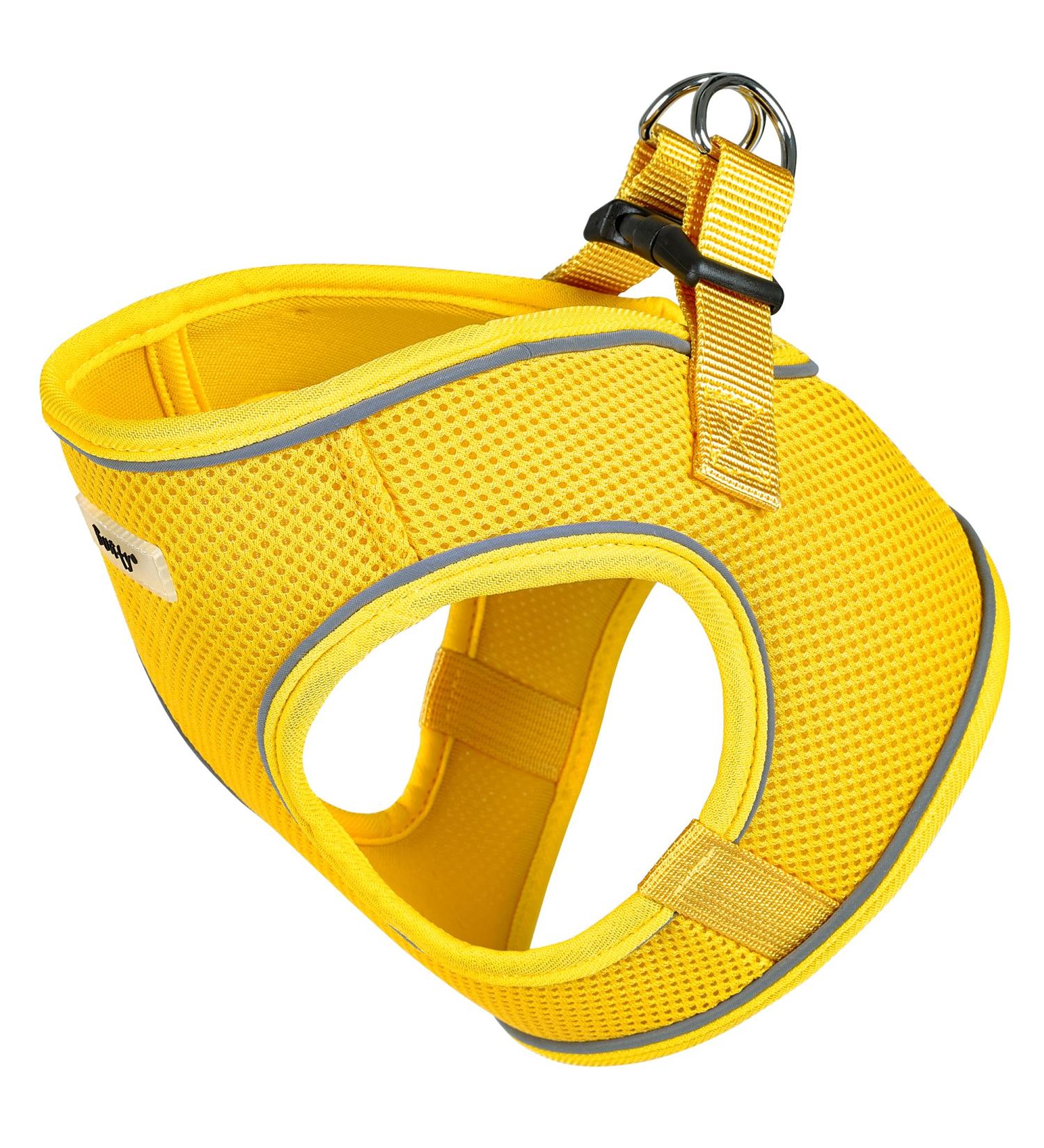 Bunty Medium Dog Harness & Puppy Harness - Durable Lightweight Design Breathable Comfy Padded Reflective Trim - Anti Pull Dog Harness Medium Lead Attachment Easy Fit - Yellow Medium Yellow - Buy Online on GoSupps.com