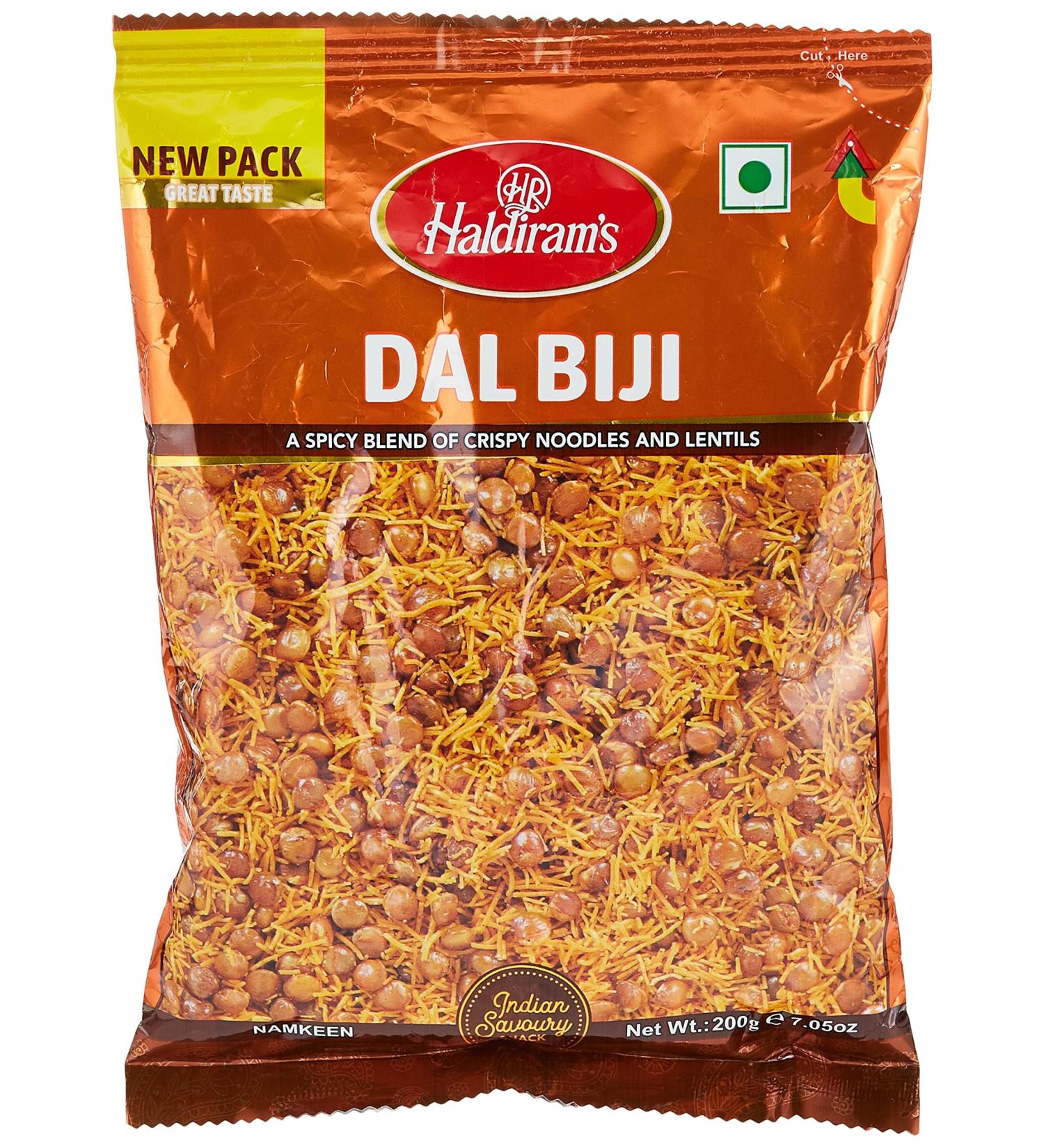 Haldiram's Dal Biji - 200g (Pack of 6) - Crispy and Spicy Lentil Snack | Authentic Indian Flavor | Perfect Tea-time Snack | Family Pack Spicy 200.00 g (Pack of 6) - Buy Online on GoSupps.com