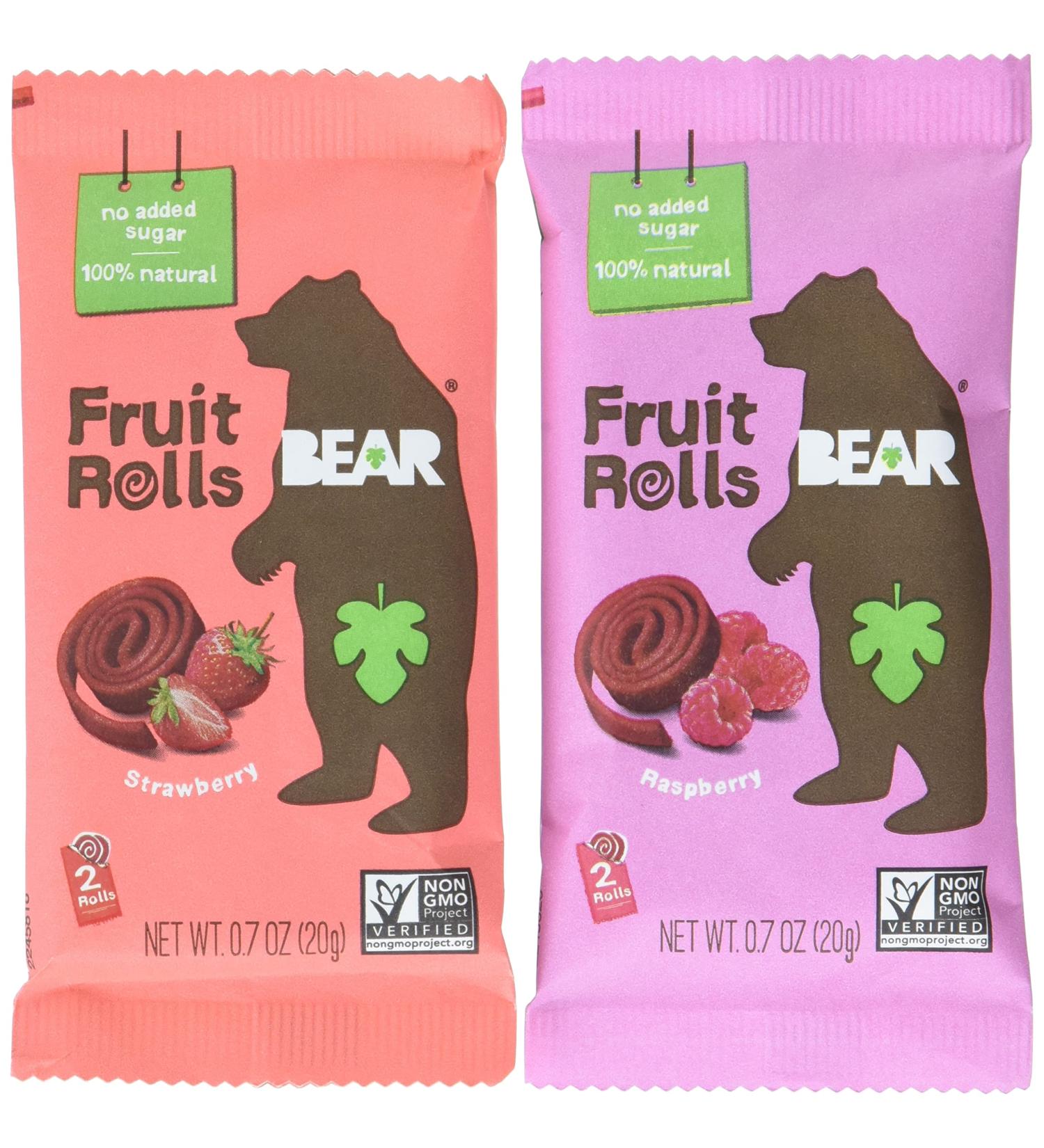 BEAR Real Fruit Rolls Variety Pack - 16 Rolls with 2 Packs Each - Buy Online on GoSupps.com