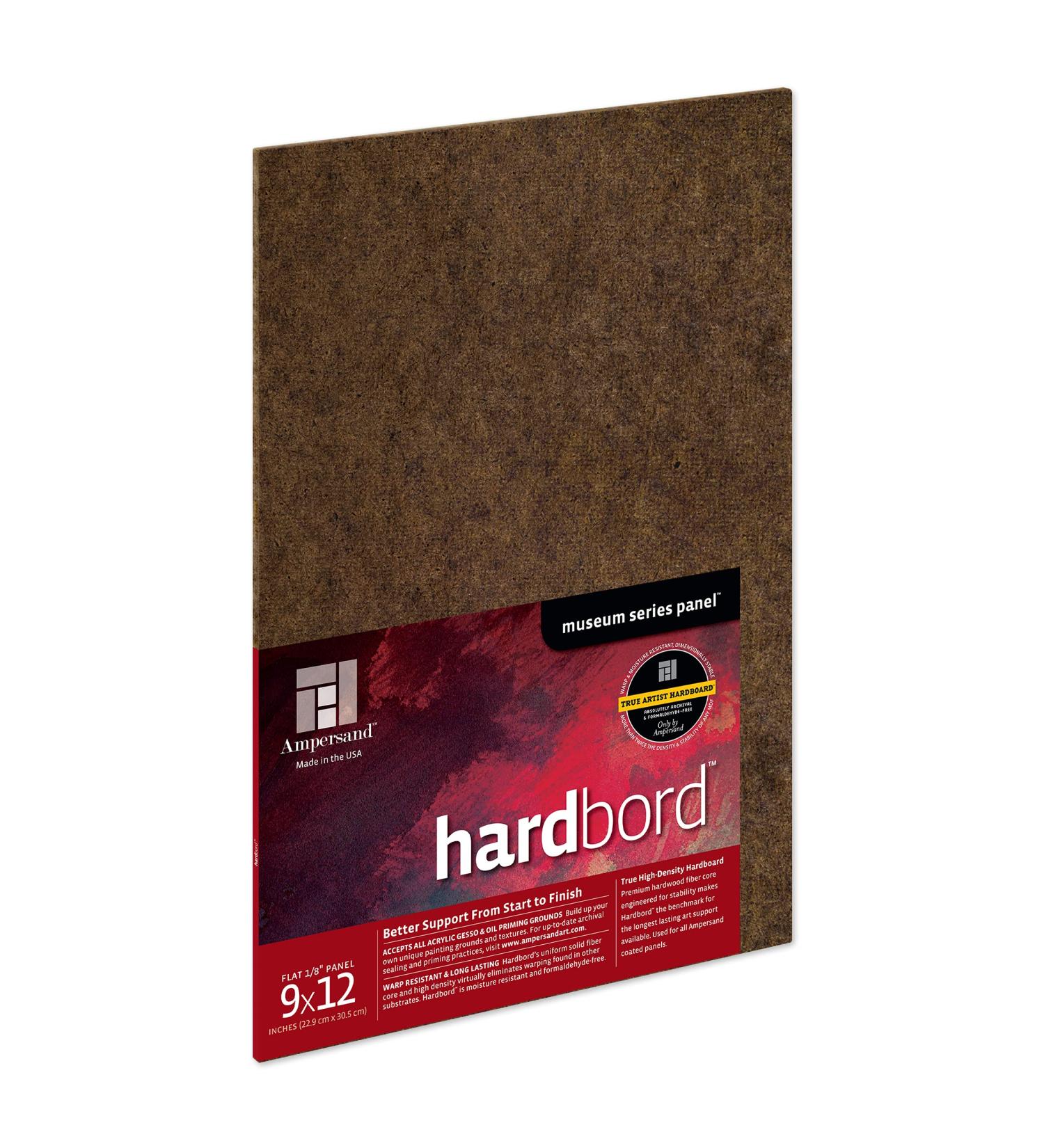 Ampersand Art Supply Hardboard Painting Panel - Museum Series Hardbord 9x12 | 1/8 Inch Depth - Buy Online on GoSupps.com