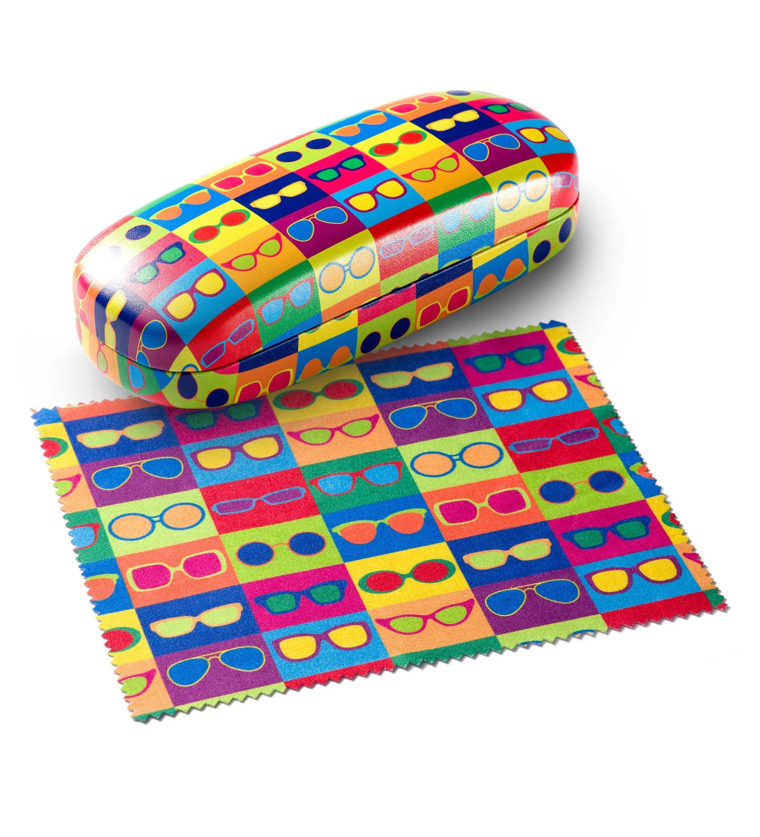 FEFI Colorful Hardcase Glasses Case with Matching Microfiber Cloth - Stylish Protection for Eyewear - Buy Online on GoSupps.com