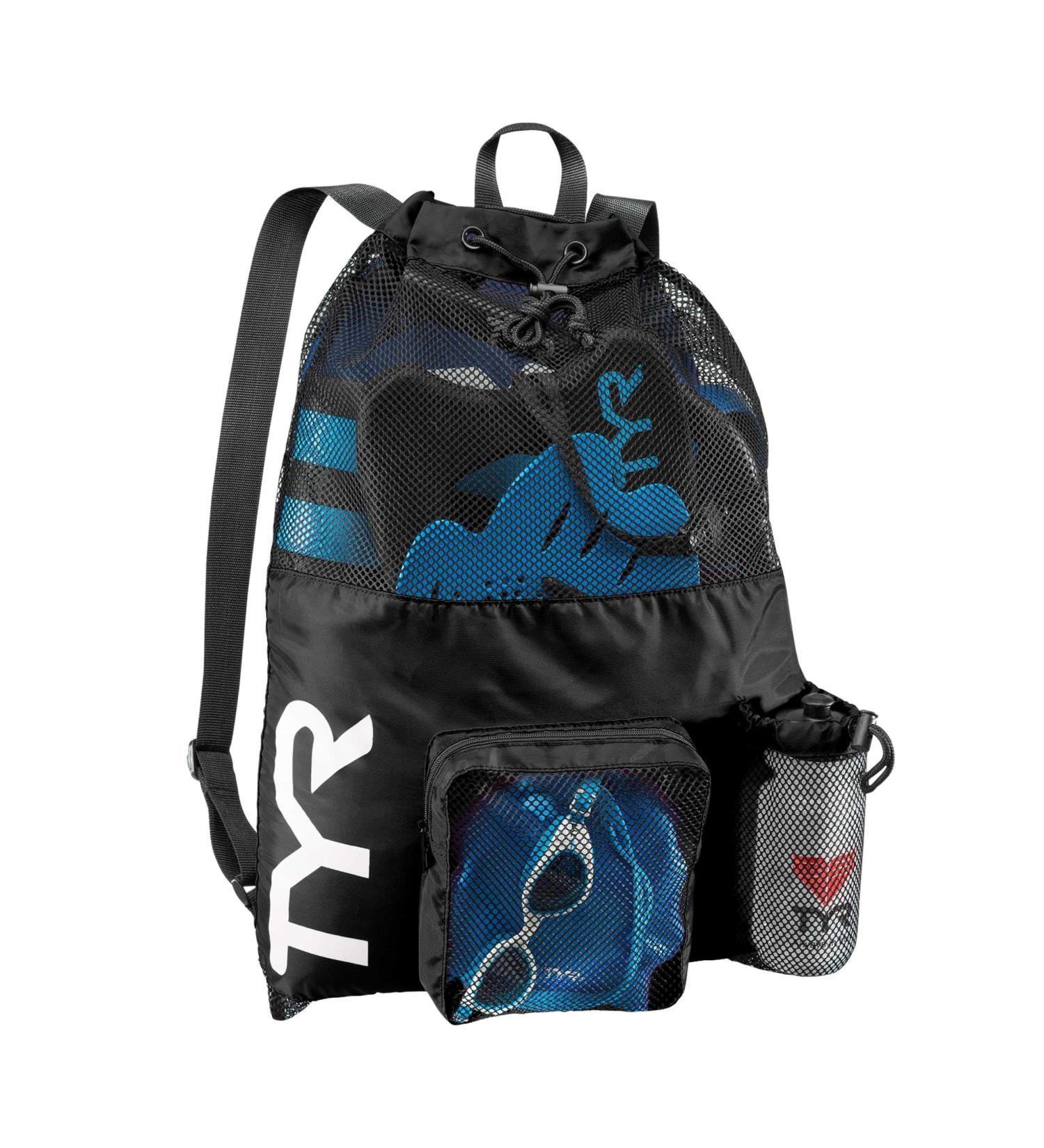 TYR Big Mesh Mummy Backpack - Black | Durable Swim Bag - Buy Online on GoSupps.com
