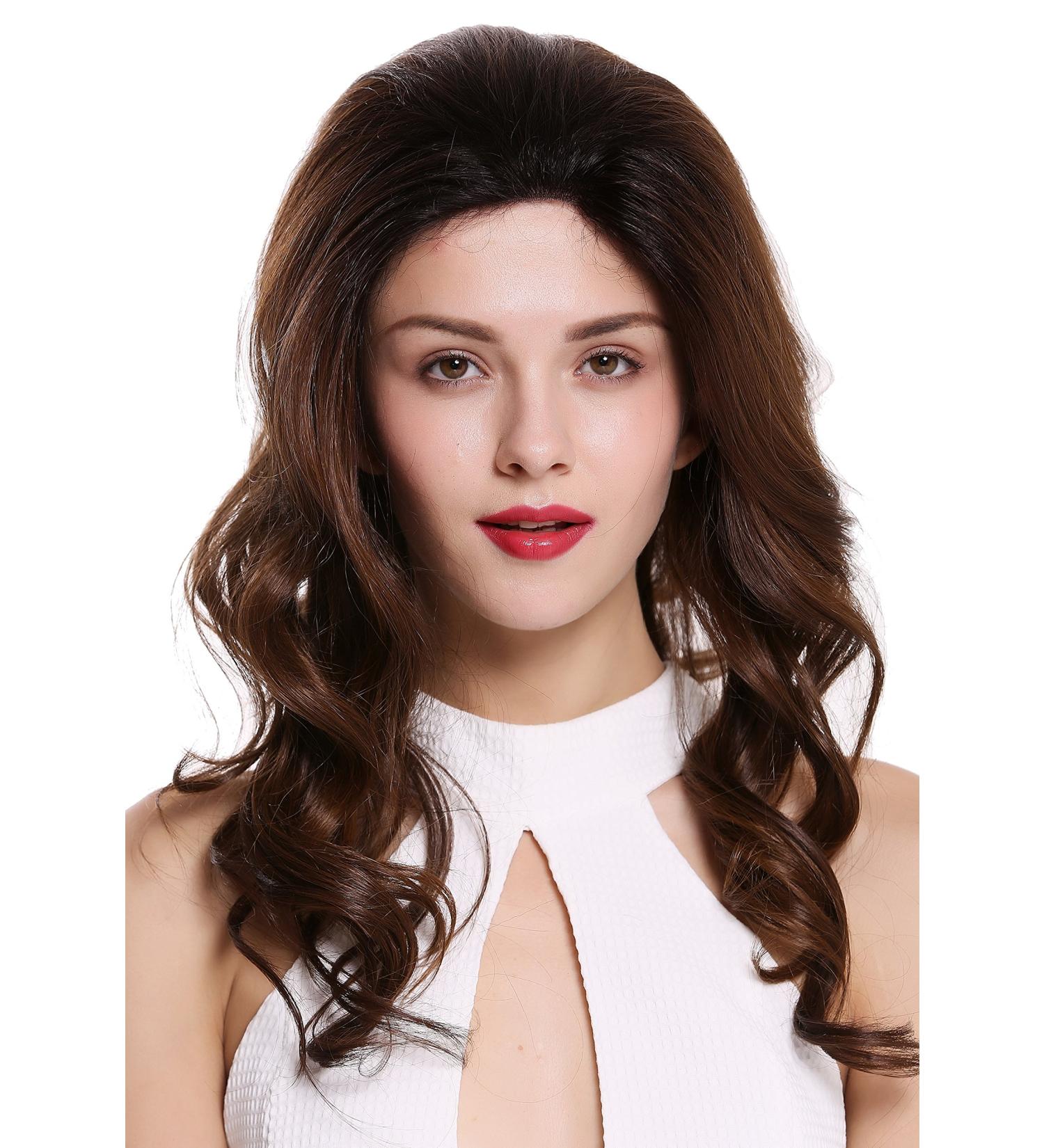 WIG ME UP RGF-5547-LF-OP2/430 Women's Lace Front Wig - Dark Brown Red Balayage Mix Long Wavy Hair - Buy Online on GoSupps.com