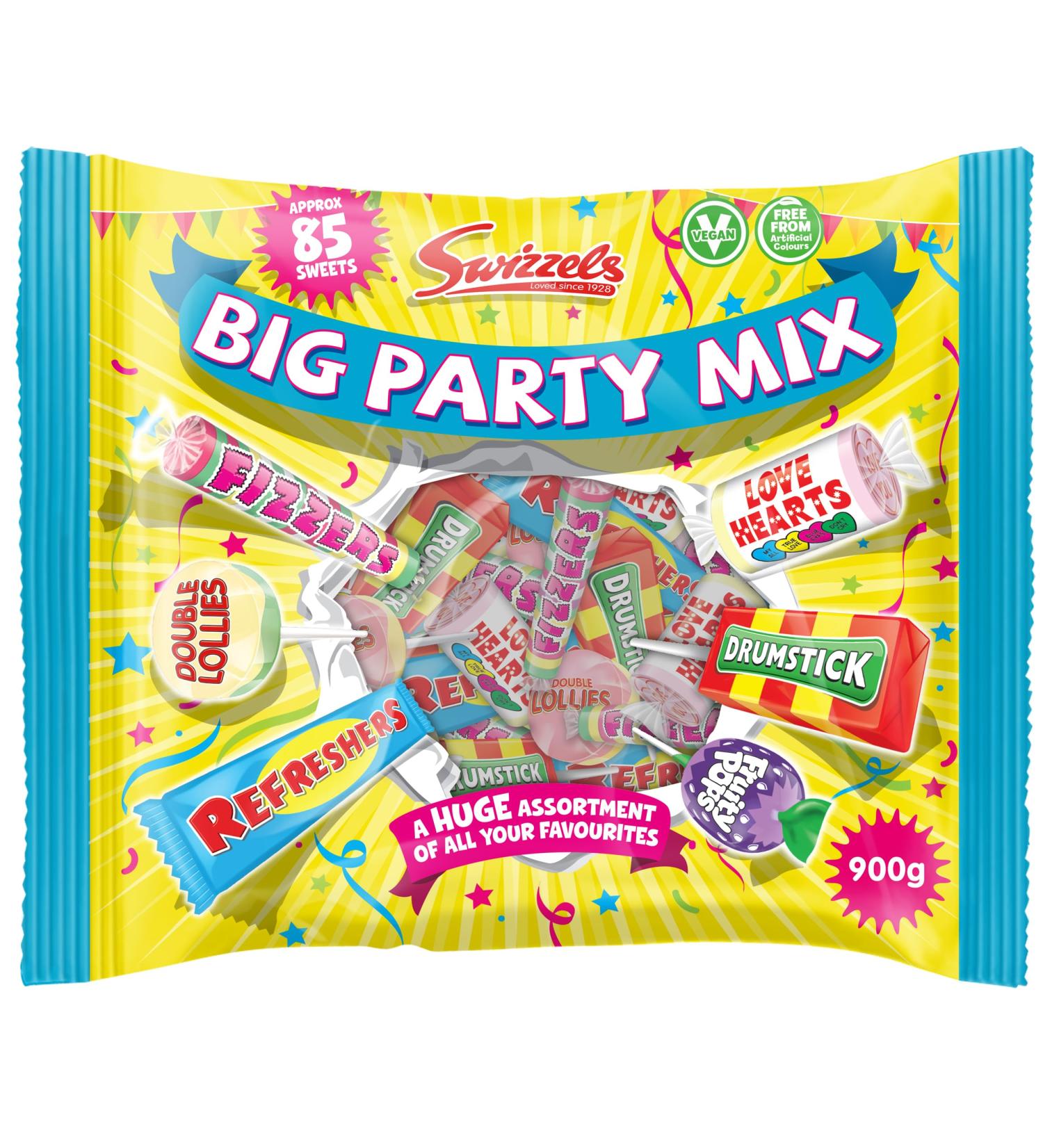Swizzels Big Party Mix Bag 900g - A Large Selection of Delicious and Fruity Candy Treats Perfect for Parties and Special Occasions - Buy Online on GoSupps.com