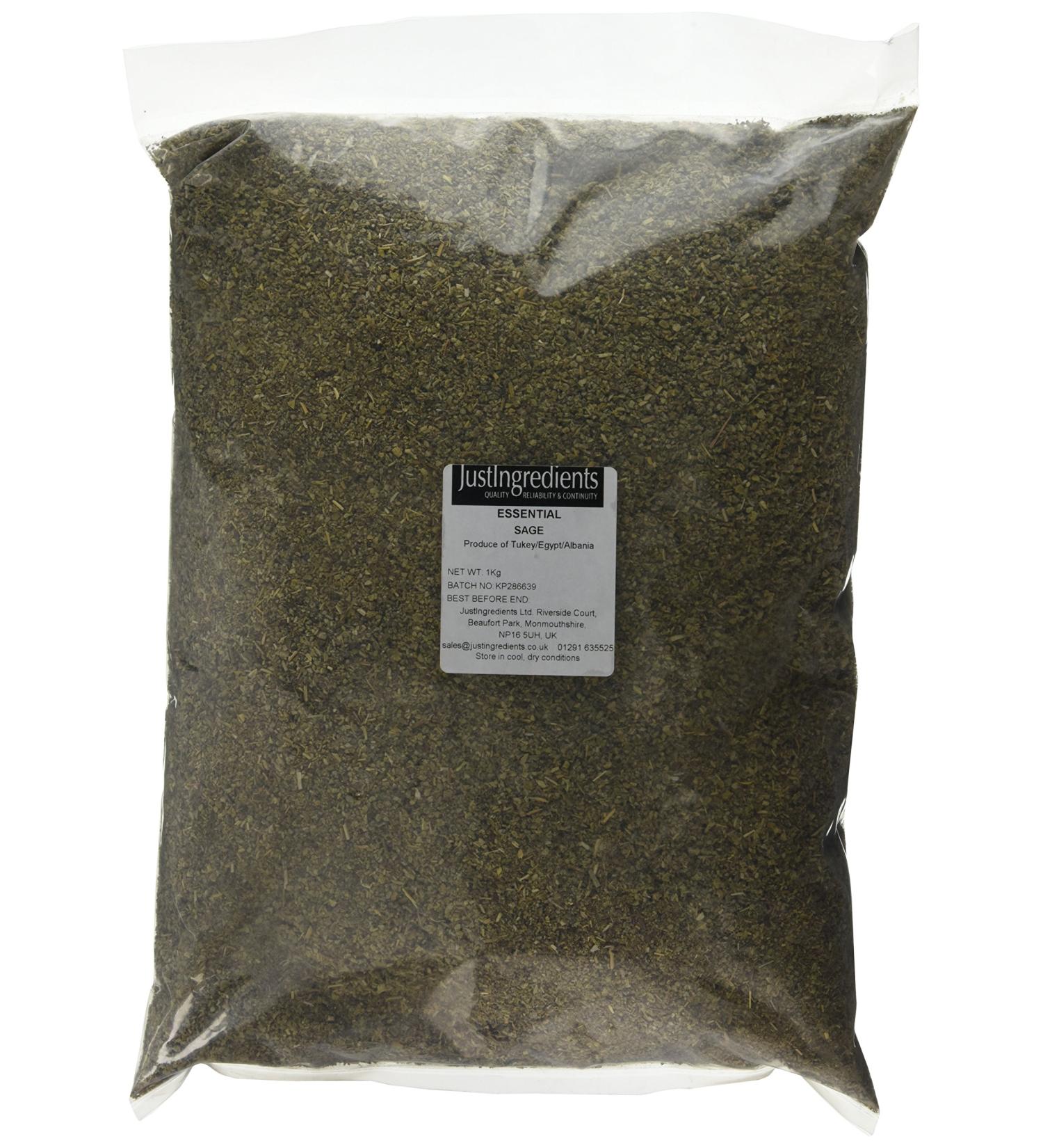 JustIngredients Essentials Sage 1 kg - Premium Quality Sage Leaves for Cooking - Buy Online on GoSupps.com