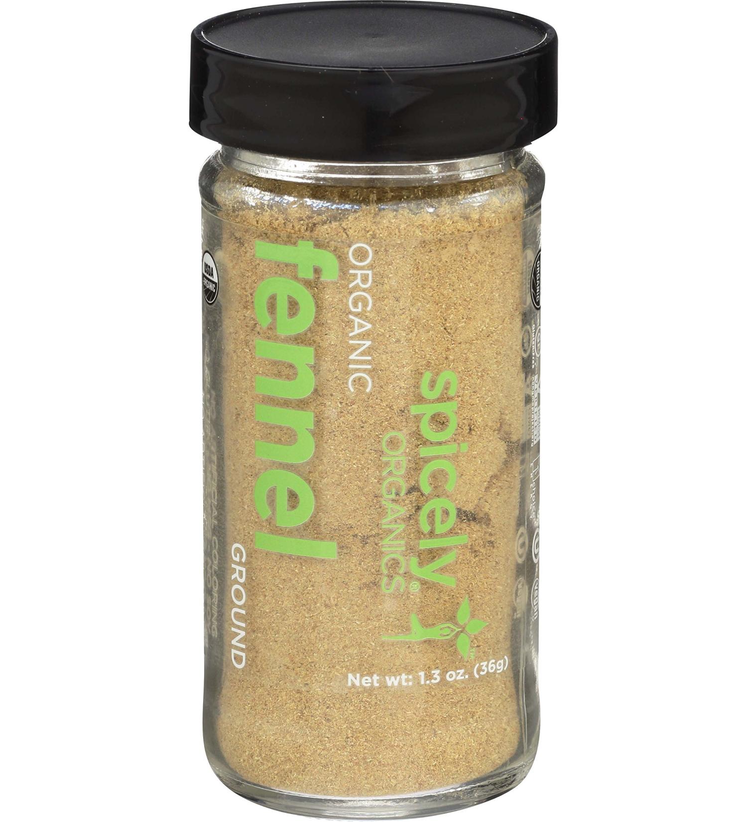 SPICELY Organic Jar Fennel Ground, 1.3 OZ 1.3 Ounce