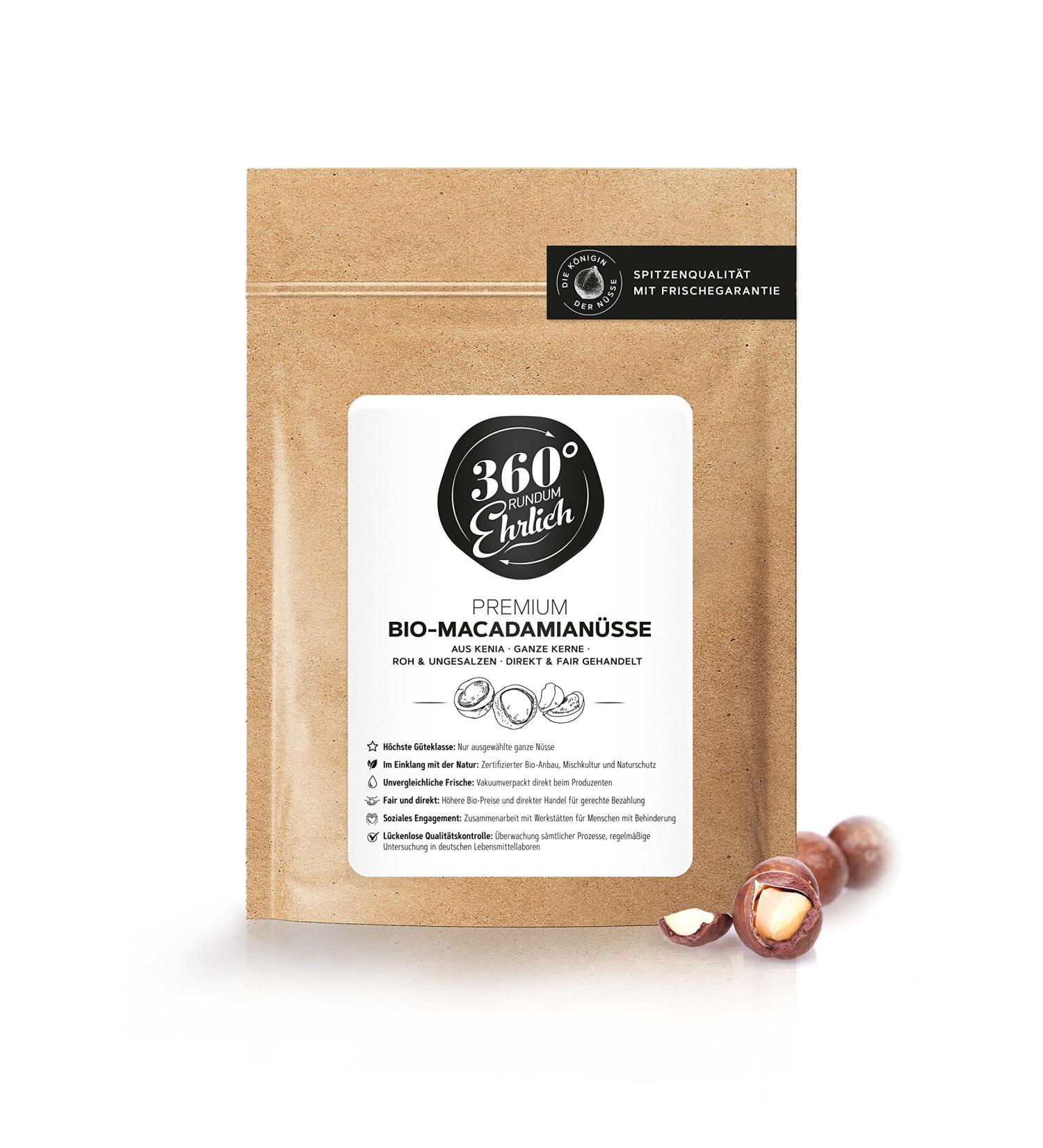 Buy MacadamiaS ns Bio Certified Macadamia Nuts | Natural & Unsalted | Whole Cores | 1 kg | Fairly Traded from Kenya - Buy Online on GoSupps.com