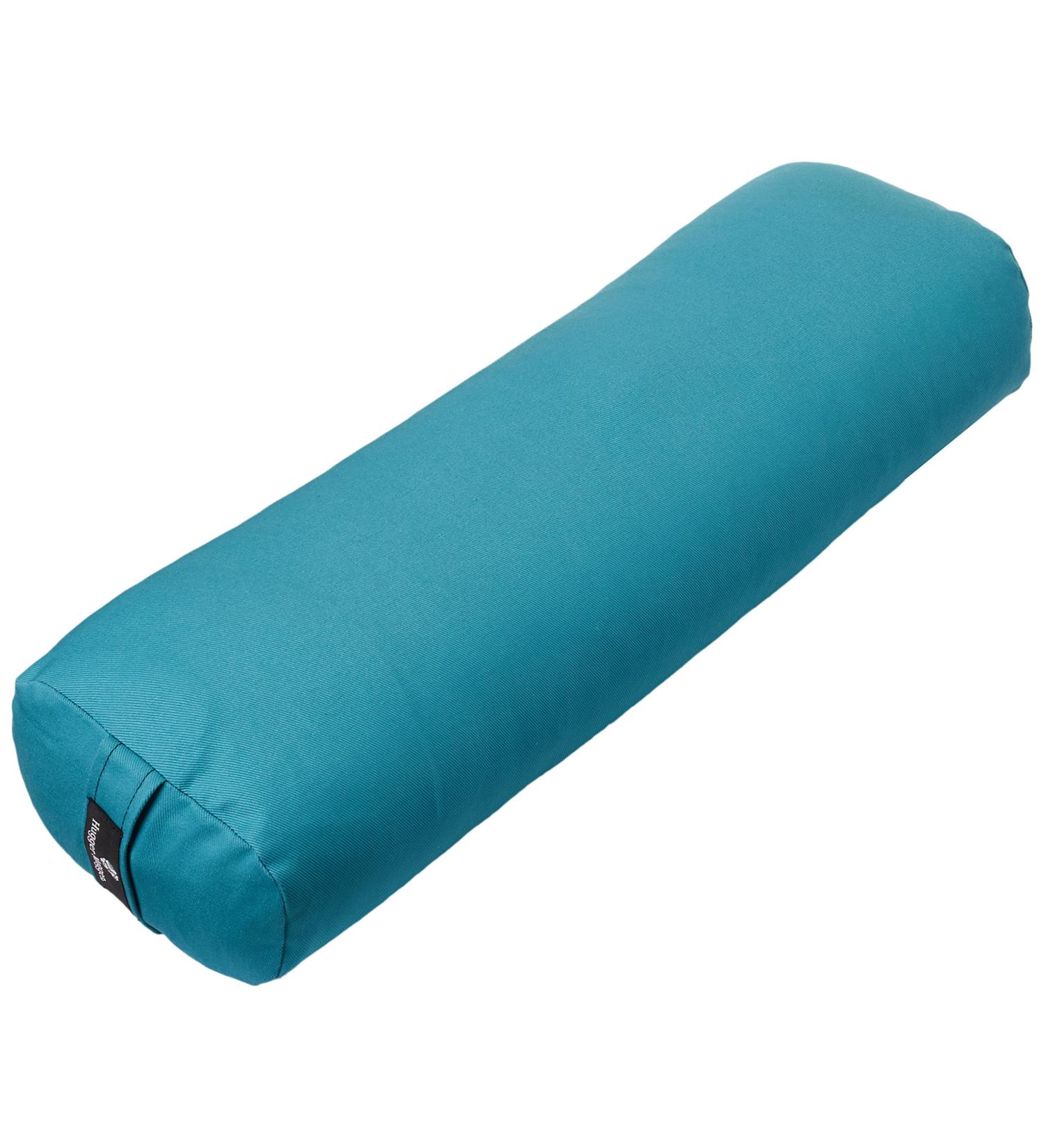 Hugger Mugger Junior Yoga Bolster - Narrower Profile, Very Firm, Great for Smaller Yogis, Heart-Opening poses or Under the Knees, Handmade in USA Aqua