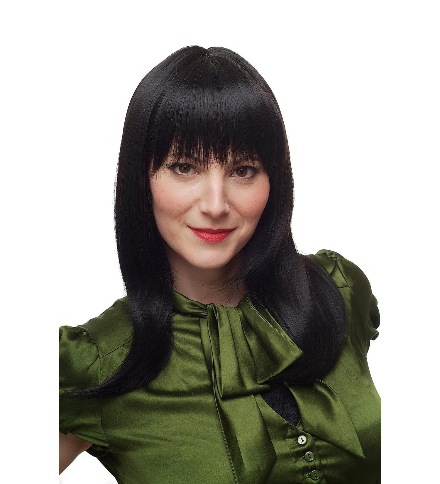 WIG ME UP 3112-2 Long Black Wig with Cheeky Bangs | Stylish & Affordable Wigs for Women - Buy Online on GoSupps.com