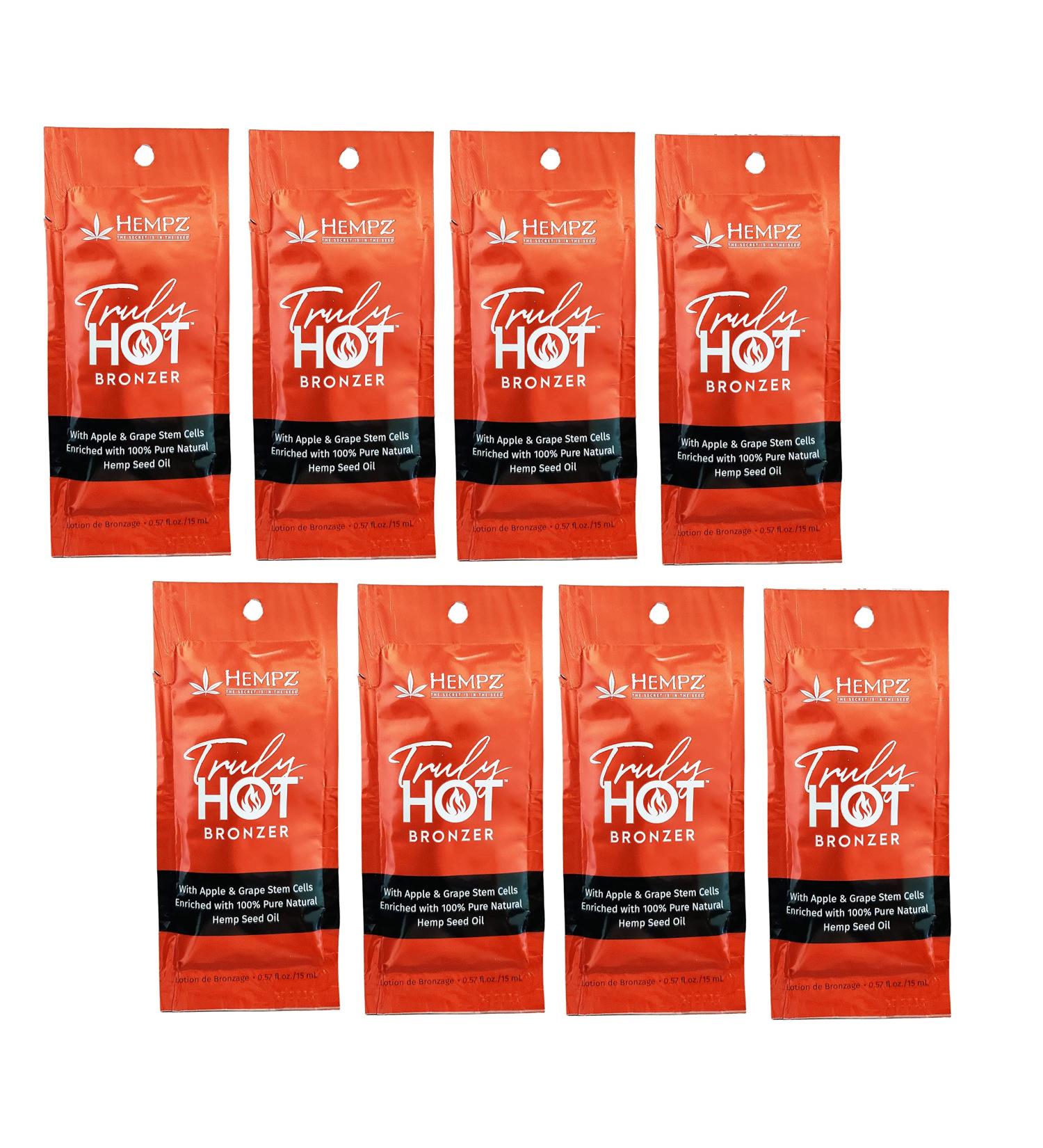 8 Pack - Truly Hot Bronzer Tingle Tanning Lotion for Tanning Beds - 0.57oz Packets - Buy Online on GoSupps.com