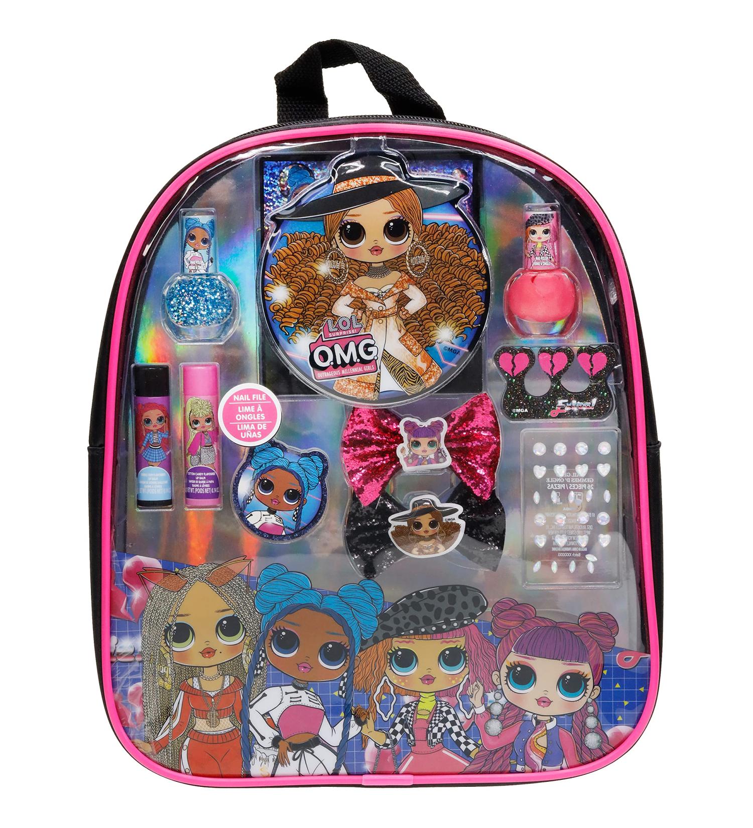 L.O.L Surprise! Townley Girl Backpack Cosmetic Set - Lip Gloss, Nail Polish, Hair Bow & More for Kid Tweens Girls | Ages 3+ | Ideal for Parties, Sleepovers & Makeovers - Buy Online on GoSupps.com