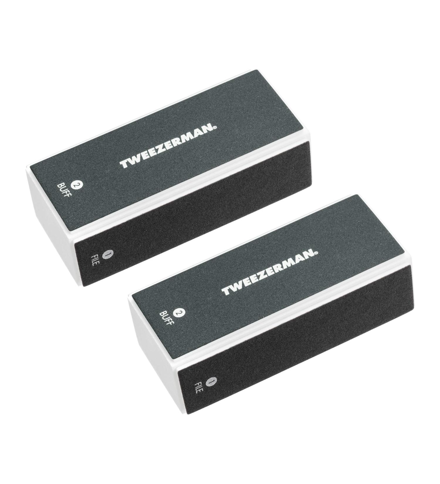 Tweezerman Black Nail Buff - 2 Pack | Professional Nail Buffer Set - Buy Online on GoSupps.com