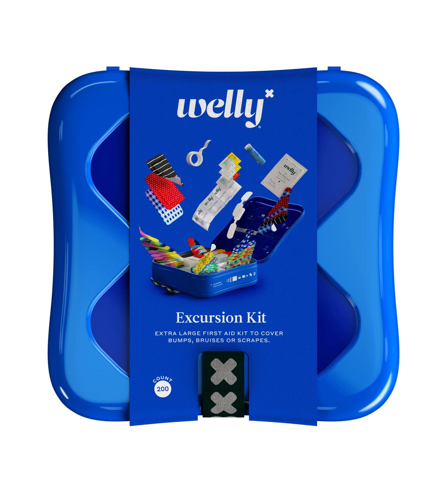 Welly Excursion Kit - 200 Count First Aid Kit with Waterproof Bandages and Essential Ointments - Buy Online on GoSupps.com