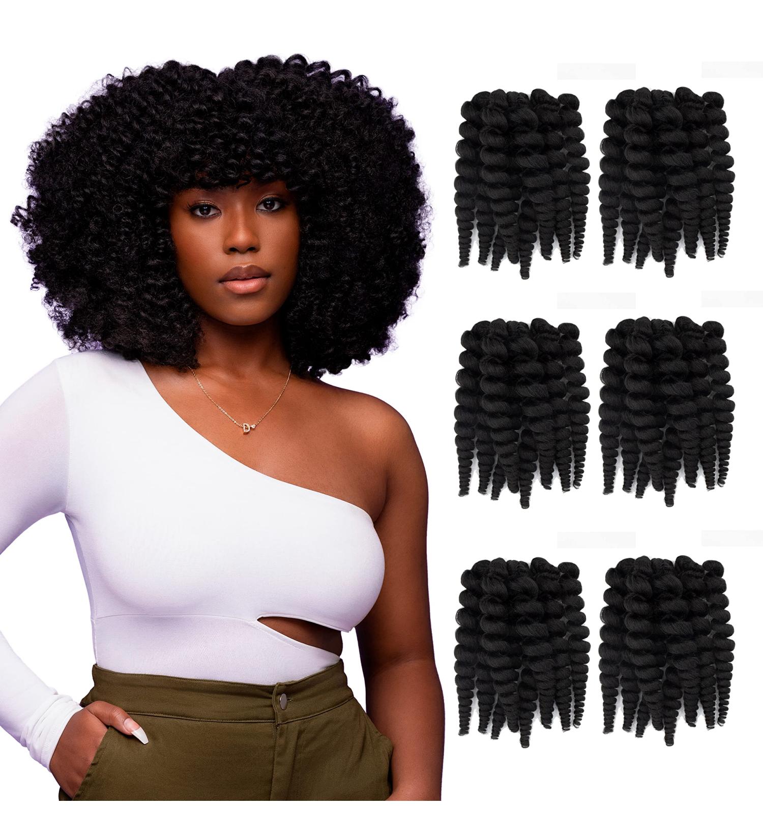 Darling Flexi Rod Curls Crochet Hair Extensions 14 Inch - Natural Soft Texture Fluffy Wand Curl 1B (Pack of 3) - Buy Online on GoSupps.com