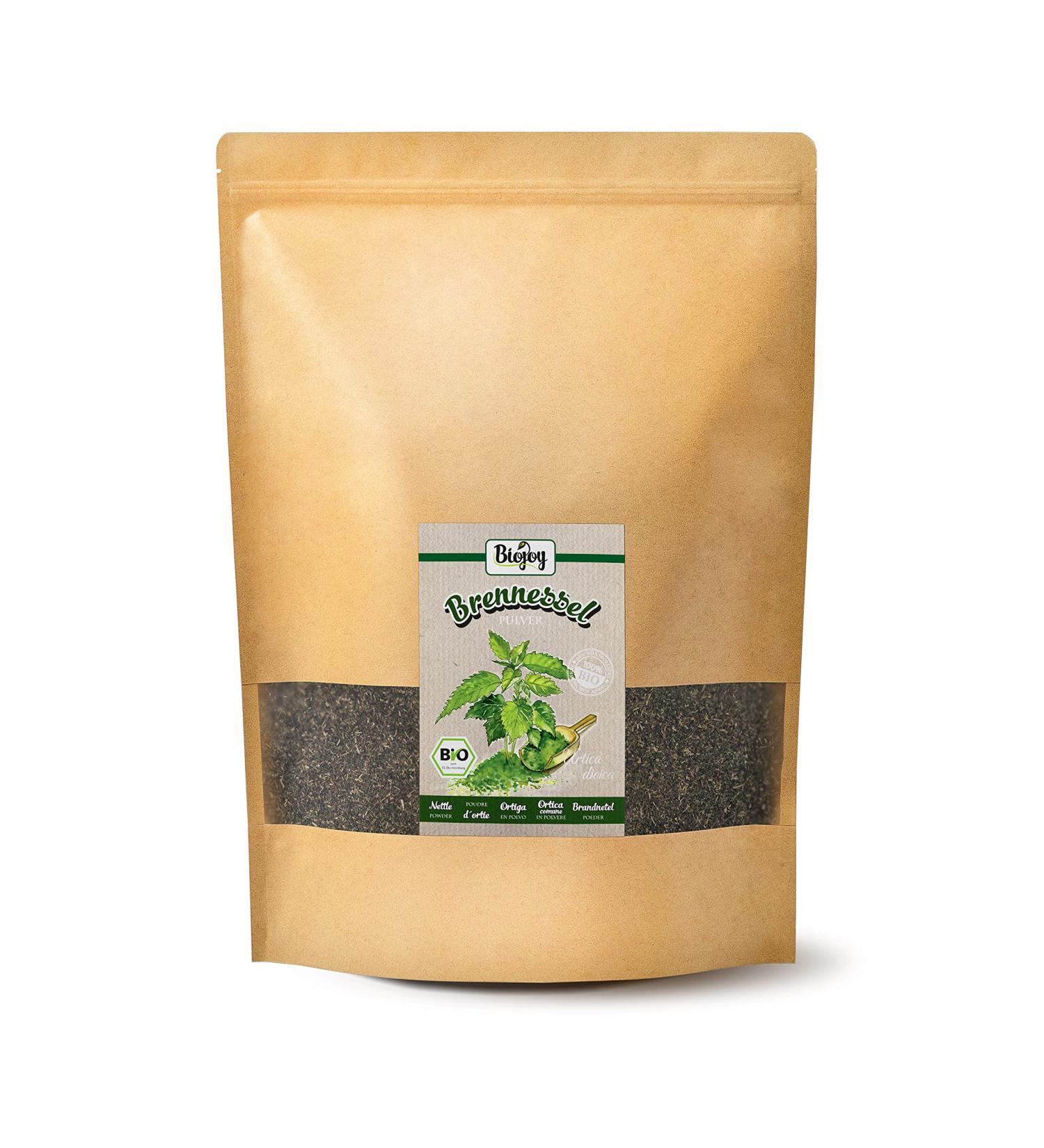 Buy Biojoy Organic Nettle Powder (1 kg) - Premium Ground Nettle Leaves (Urtica Dioica) for Health & Wellness | International Shipping - Buy Online on GoSupps.com