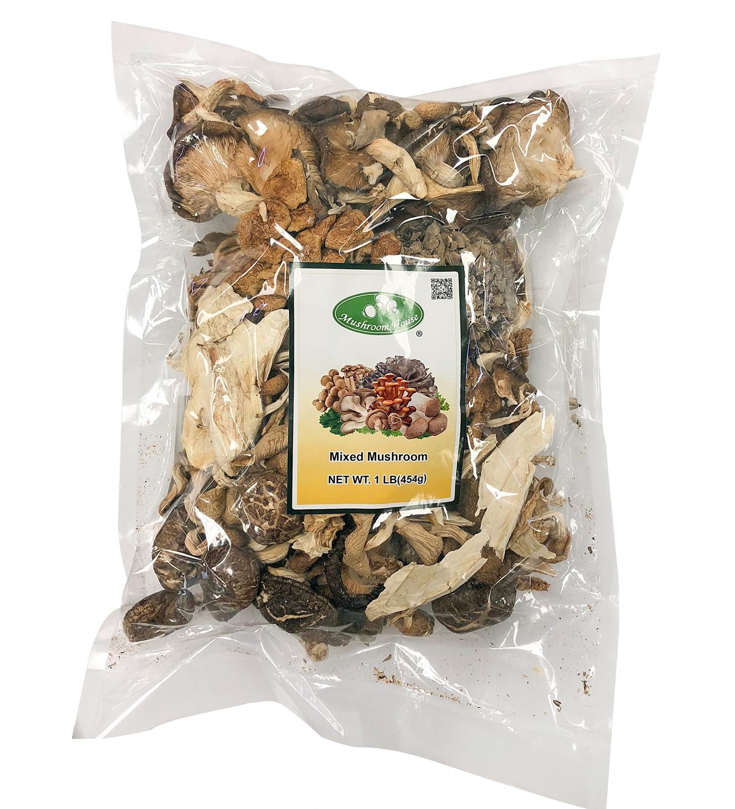 Mushroom House Dried Mushrooms, Mixed, 1 Pound