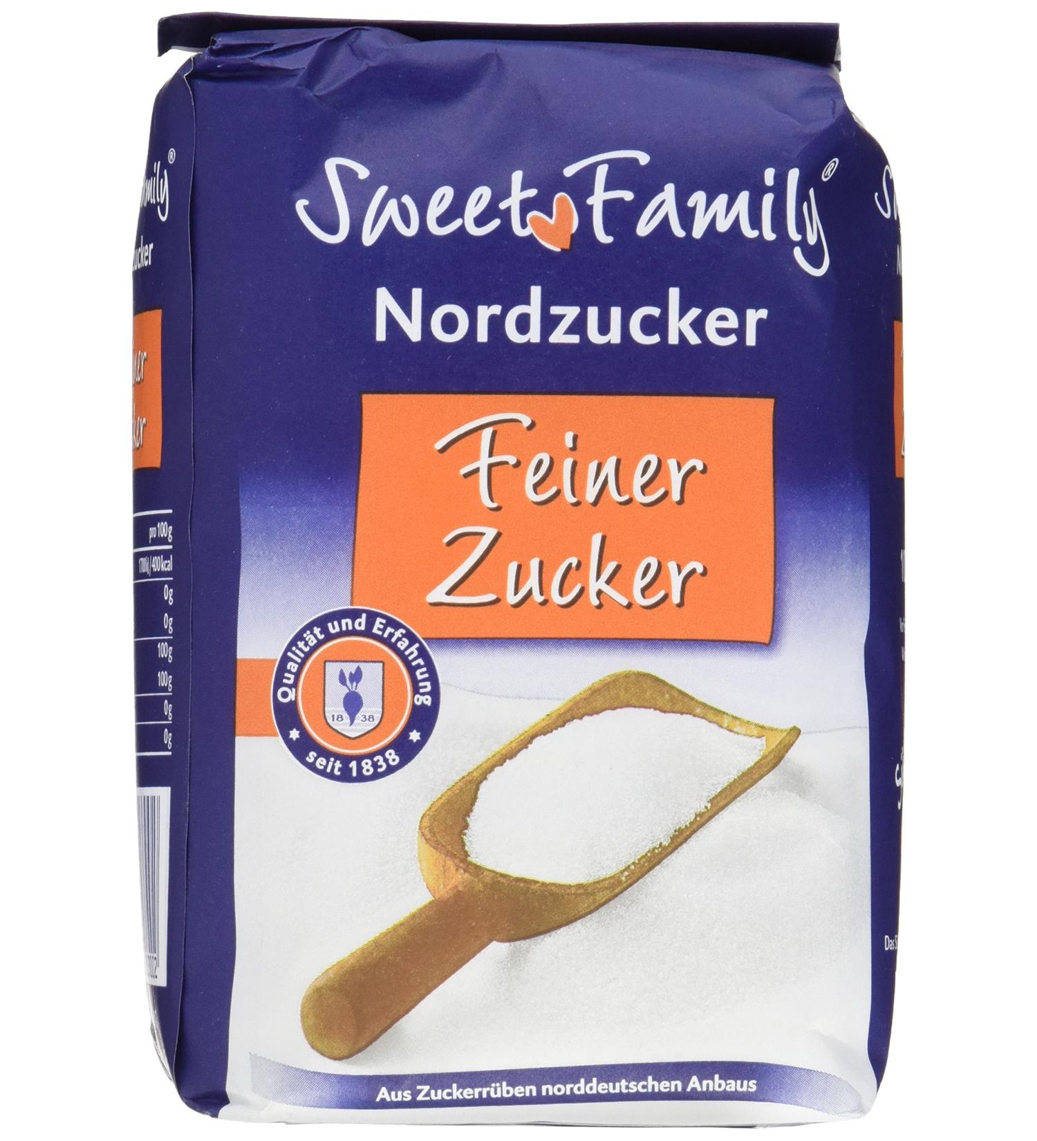 Buy Sweet Family Nordzucker Our Finest Sugar 1.00 kg - Premium Quality Sugar for Baking & Cooking - International Shipping Available - Buy Online on GoSupps.com