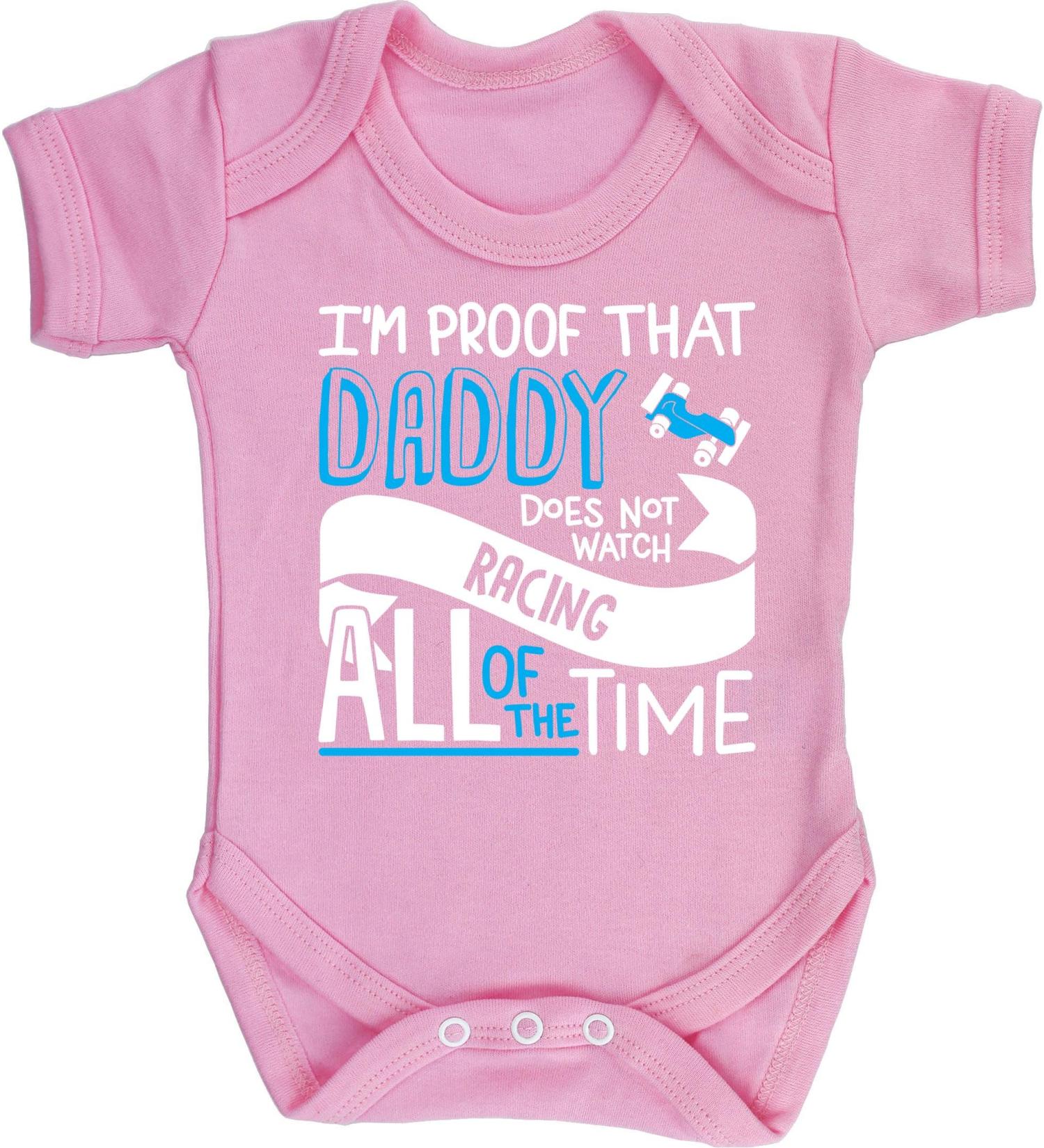 Hippowarehouse Daddy Does Not Watch Racing Baby Vest | Short Sleeve Bodysuit - Buy Online on GoSupps.com
