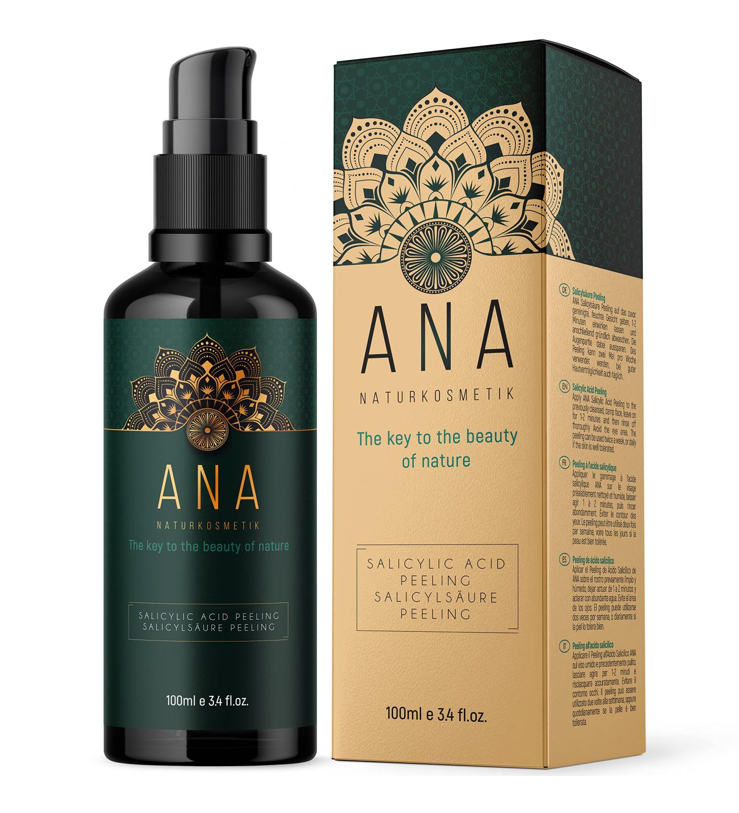 2% BHA Peeling-100ml Exfoliant l'acide salicylique pour tous types de peau-Exfoliant pour le visage pour r duire les boutons& points noirs-aide r duire les pores-ANA Naturkosmetik- Made in Germany - Buy Online on GoSupps.com
