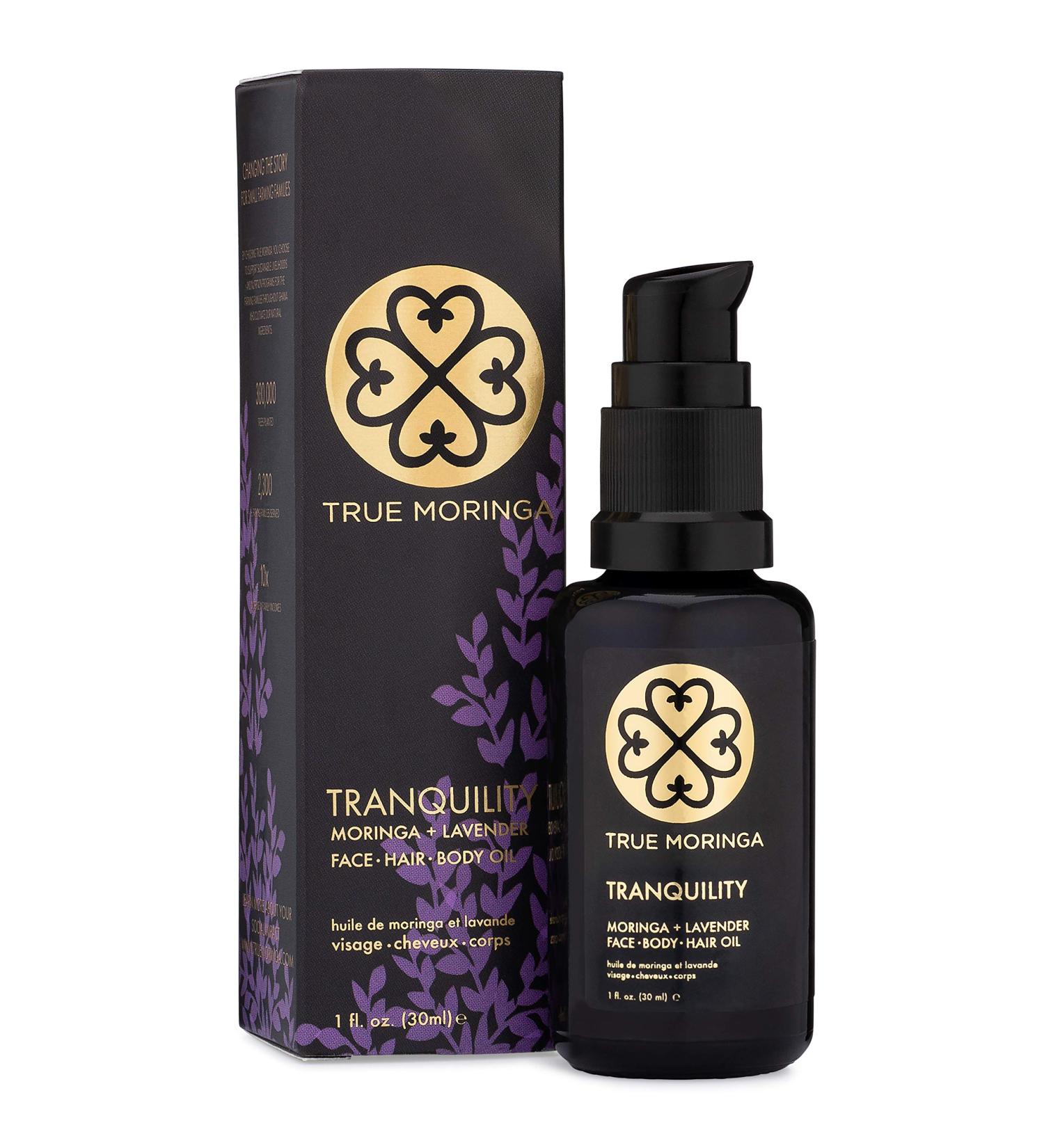 True Moringa Oil for Face, Body & Hair - 100% Pure Cold-Pressed Anti-aging Oil - Lavender 30ml - Vegan & Non-GMO - Buy Online on GoSupps.com