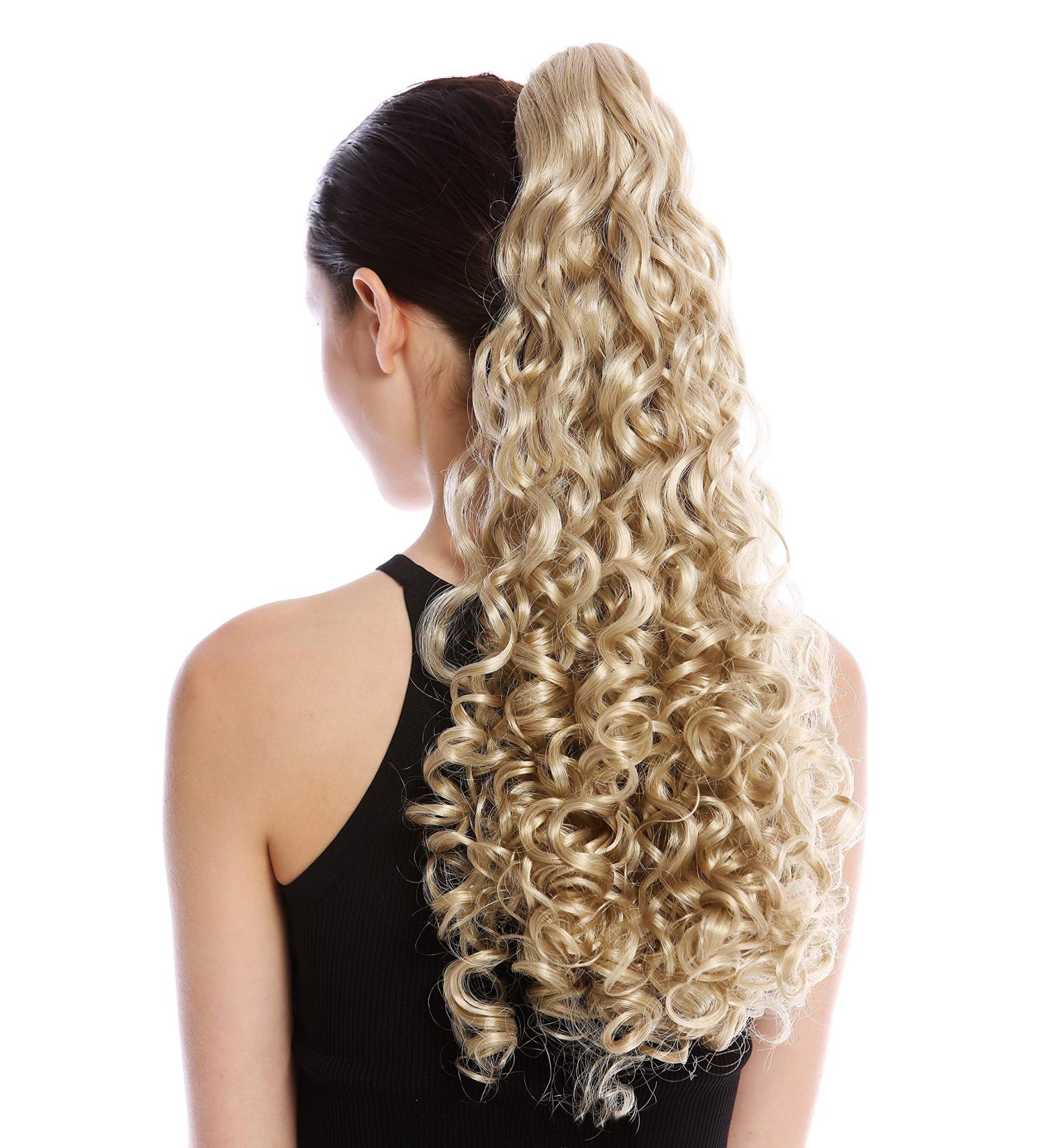 WIG ME UP 9563B-V-22 Long Curly Light Blonde Braid Ponytail Hairpiece - 60 cm Voluminous Curly Hair Extensions - Buy Online on GoSupps.com