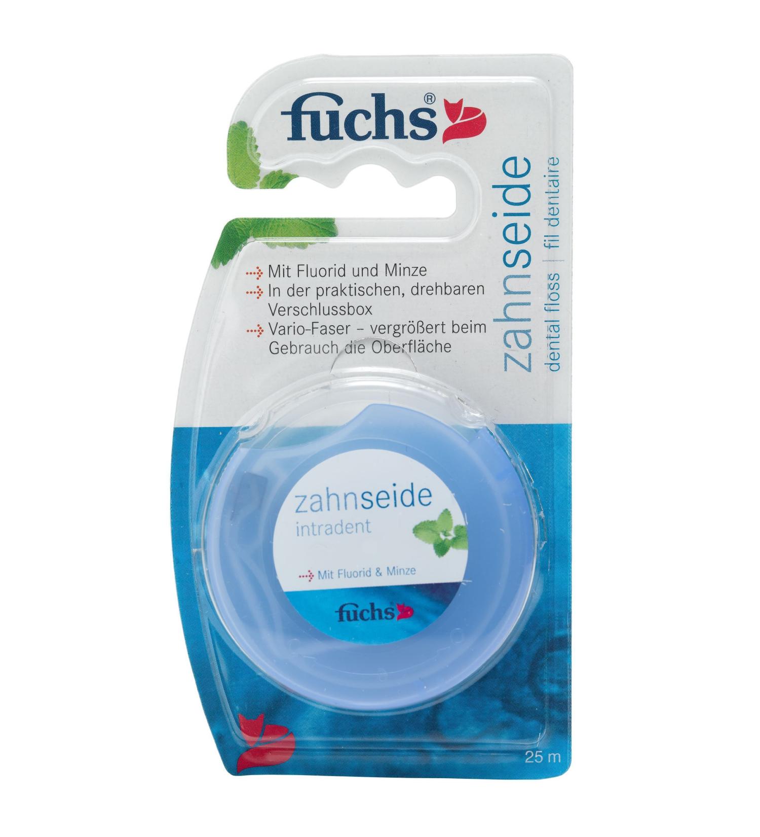 Fuchs dental floss waxed mint flavour 25 m