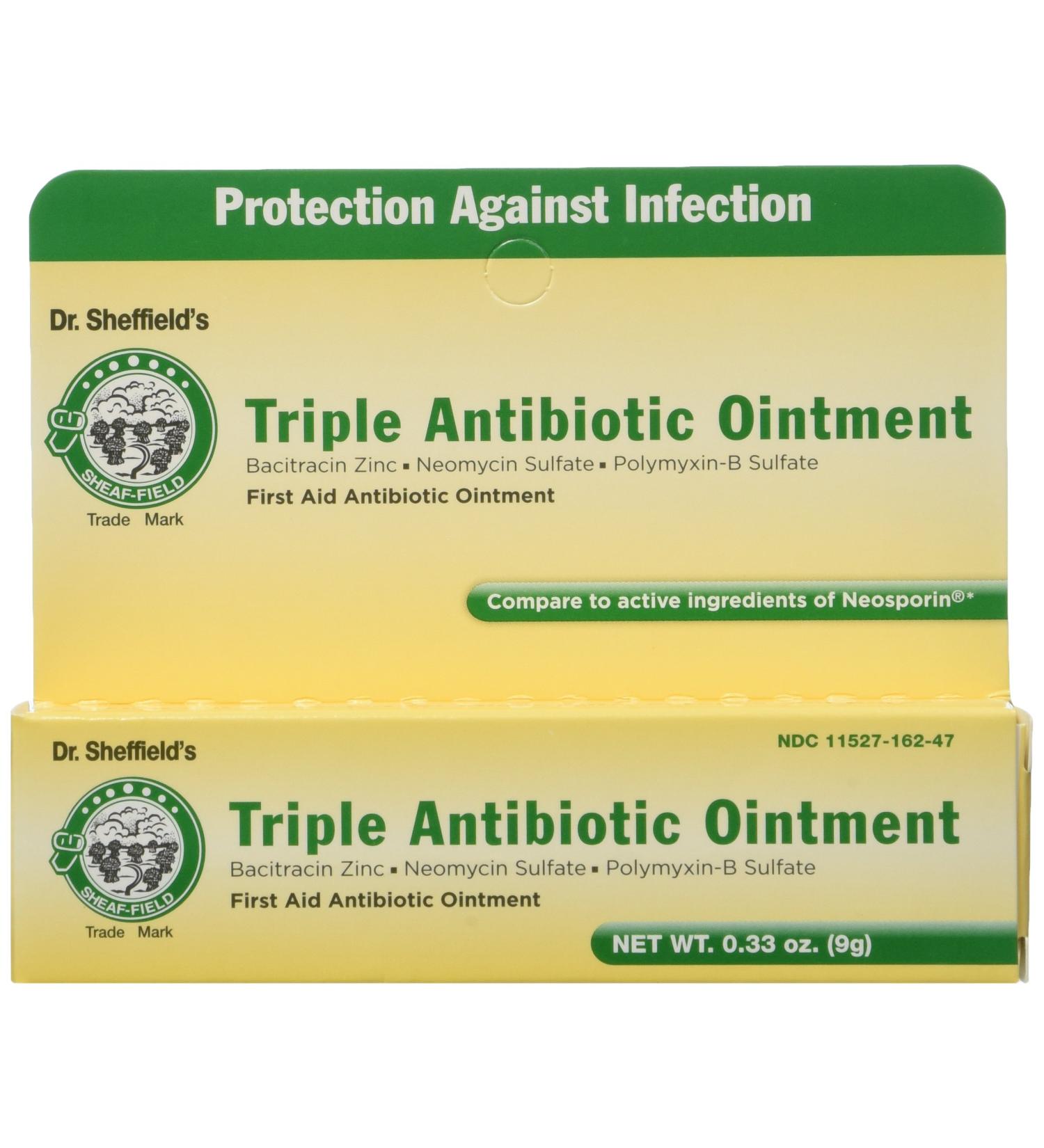Dr. Sheffield's Triple Antibiotic Ointment 0.33oz Tube (3 Pack) - Fast Healing Formula - Buy Online on GoSupps.com