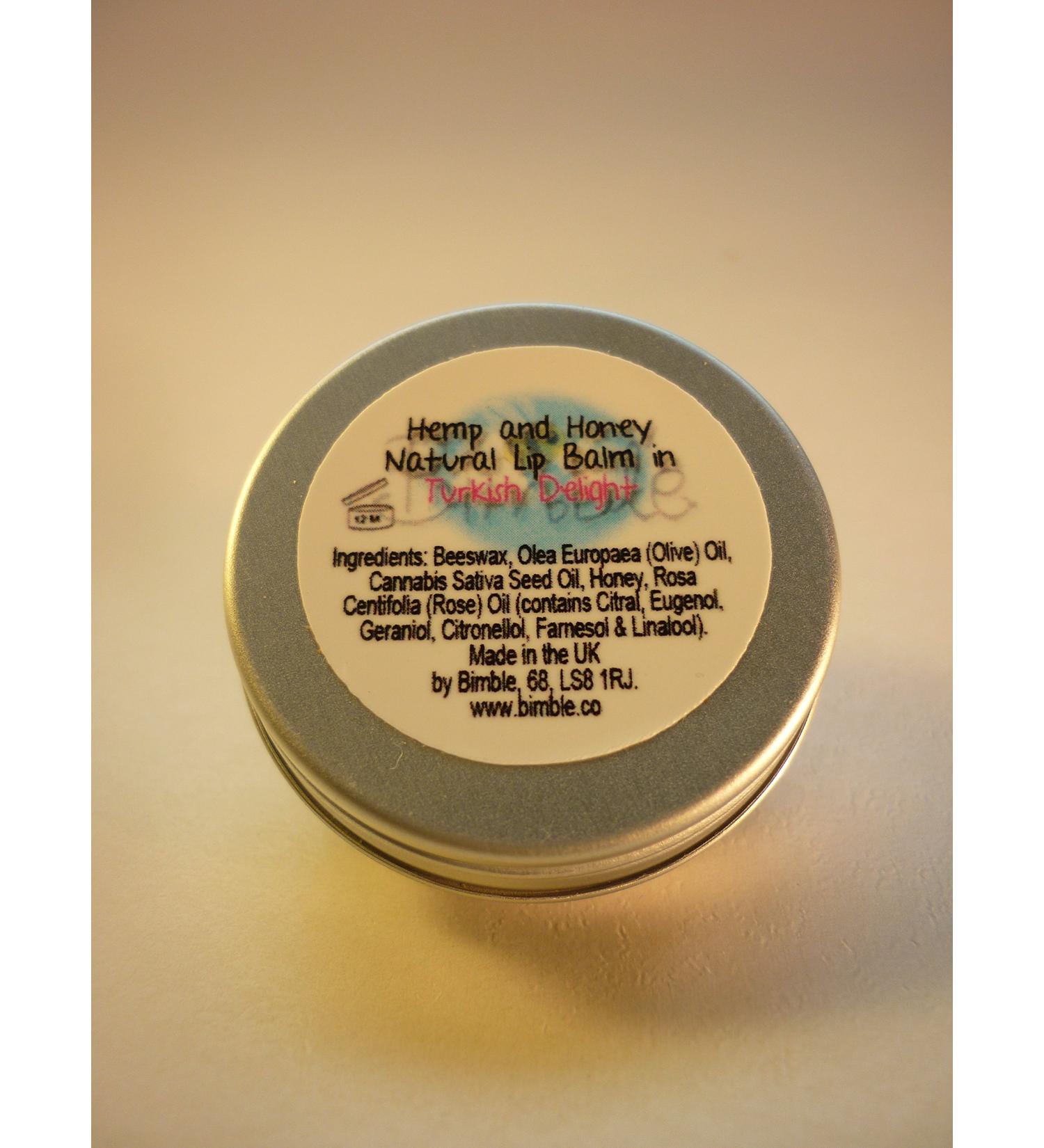 Bimble Hemp and Honey Natural Lip Balm 10g (Turkish Delight)