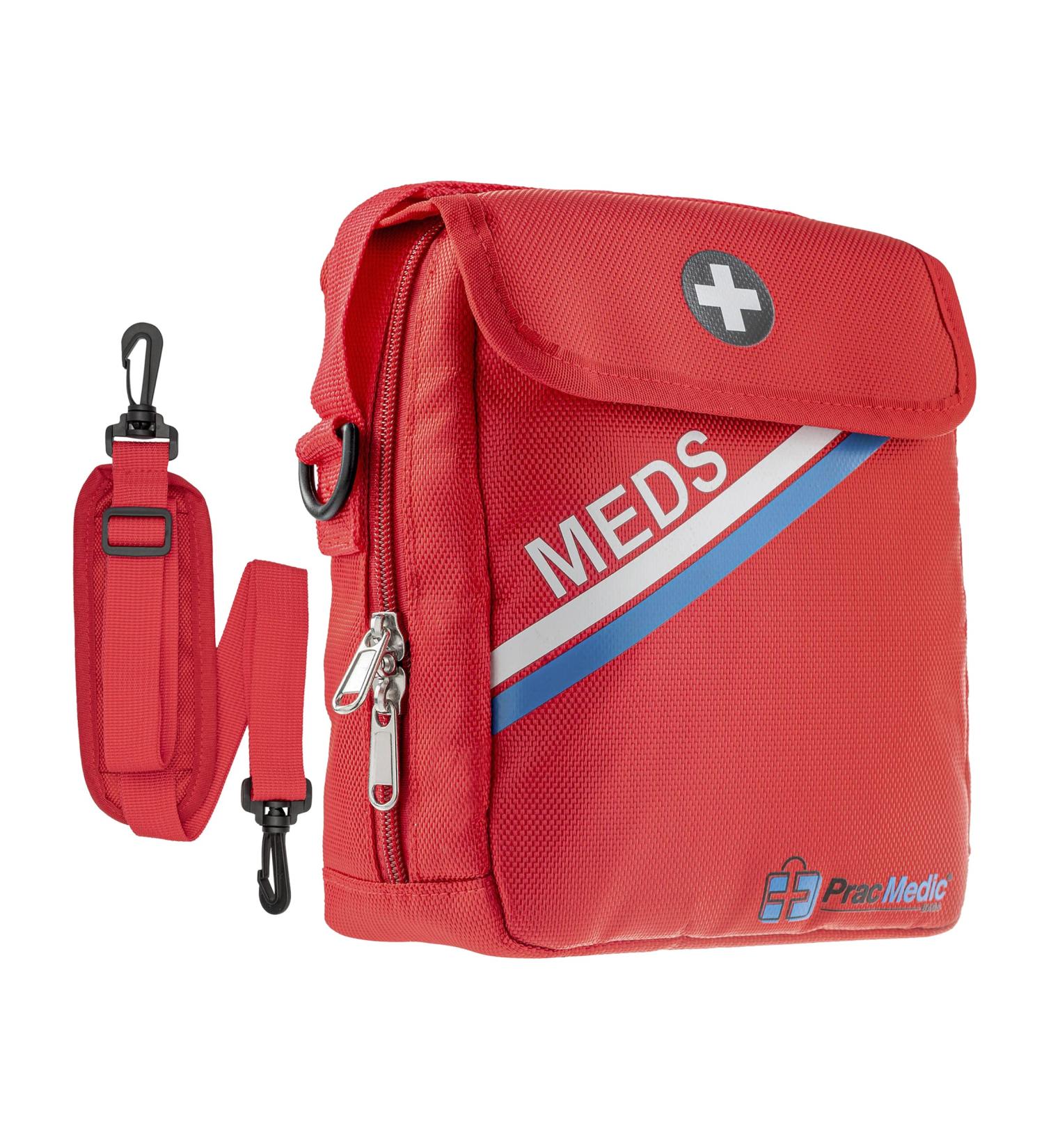 PracMedic Bags Medicine Bag - First Aid & Epipen Carry Case for Diabetic Supplies - Travel Medicine Bag for Allergies & Asthma - T-MEDS Red - Buy Online on GoSupps.com