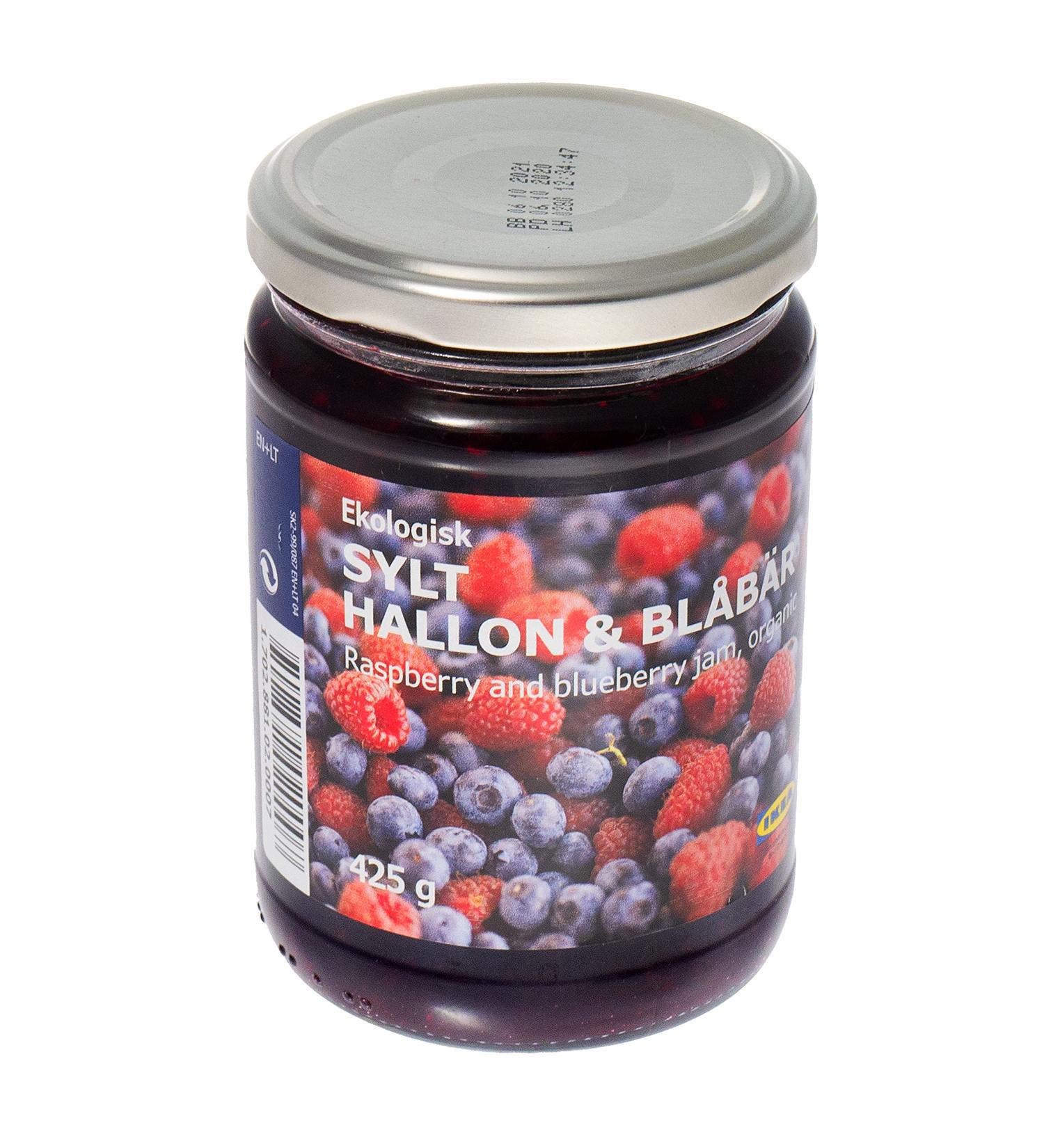 Ikea SYLT HALLON & BLABAR Raspberry & Blueberry Jam Organic 425g