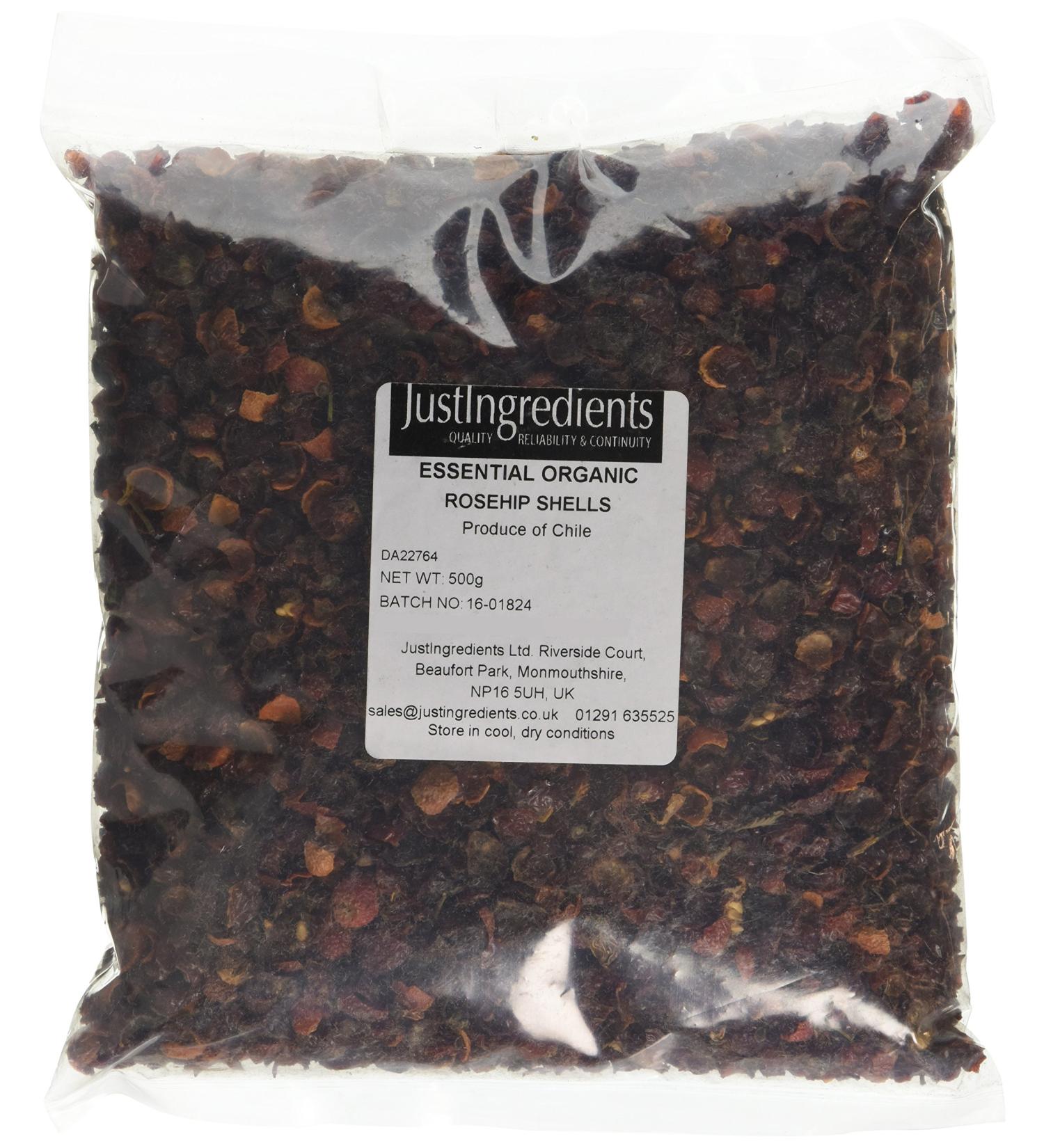 JustIngredients Essentials Organic Rosehip Shells 500 g - Buy Online on GoSupps.com