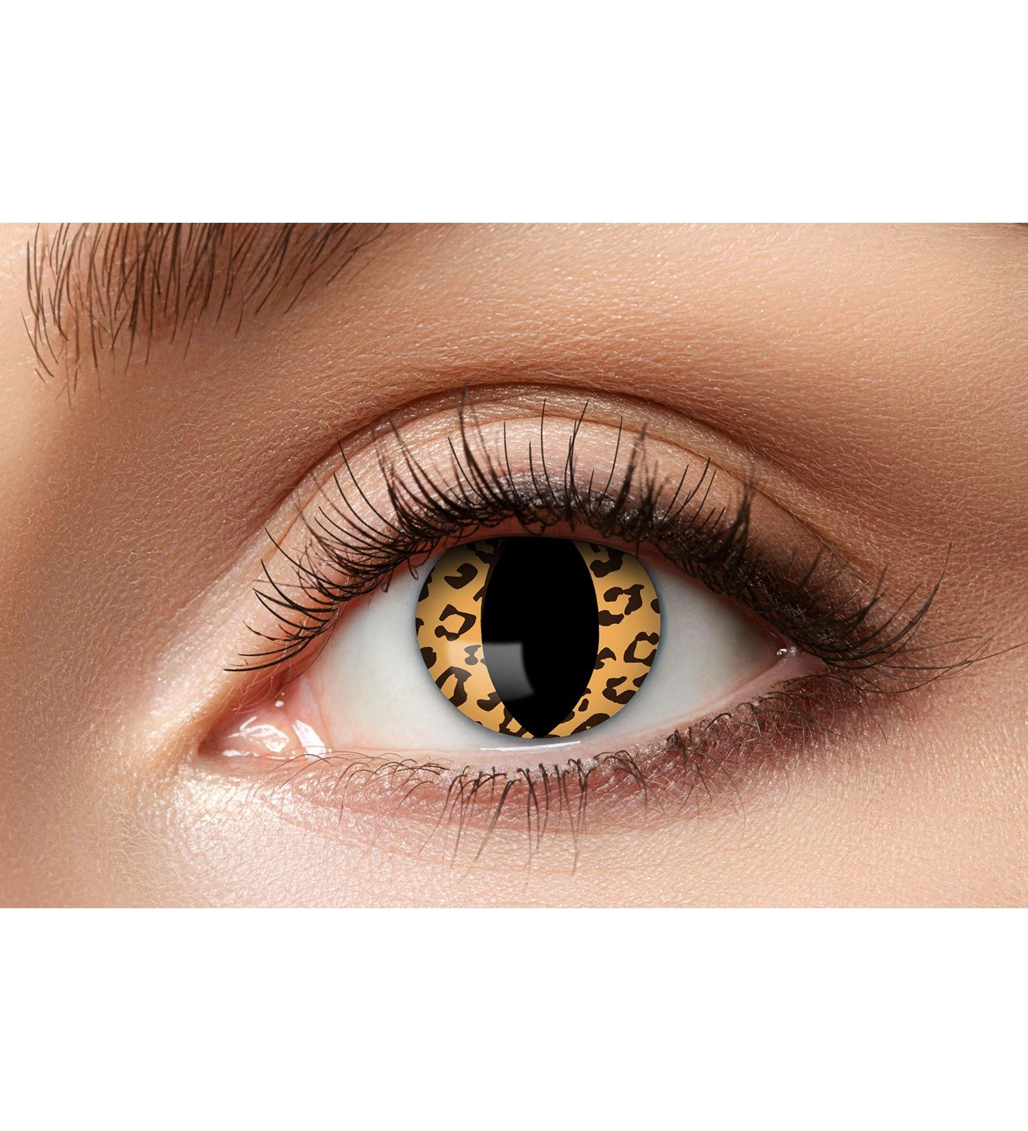 Eyecatcher 84078841-758 Red Colored Contact Lenses - 12 Month Wear for Carnival Mardi Gras & Halloween - Leo Cat Style - Buy Online on GoSupps.com
