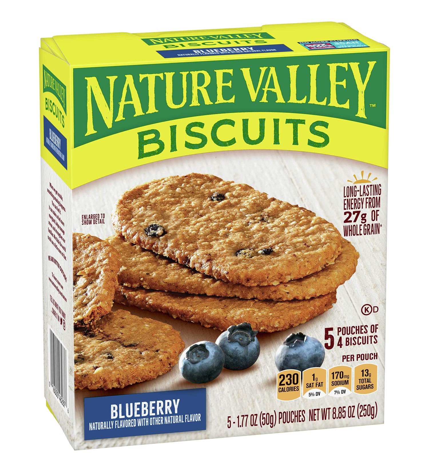 Nature Valley Blueberry Biscuits 8.85 oz - 5 ct Pack | Delicious Blueberry Biscuits - 8.85 Ounce Single Pack - Buy Online on GoSupps.com