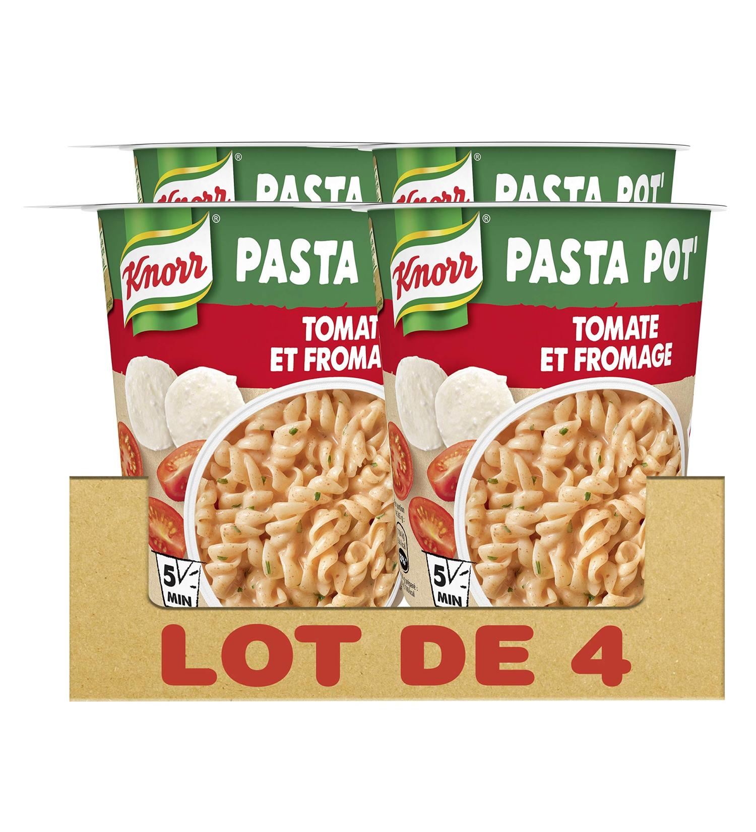Knorr My Pasta Pot Express Meal Single Portion Pasta Tomatoes and Cheese (Pack of 4x65g) - Buy Online on GoSupps.com
