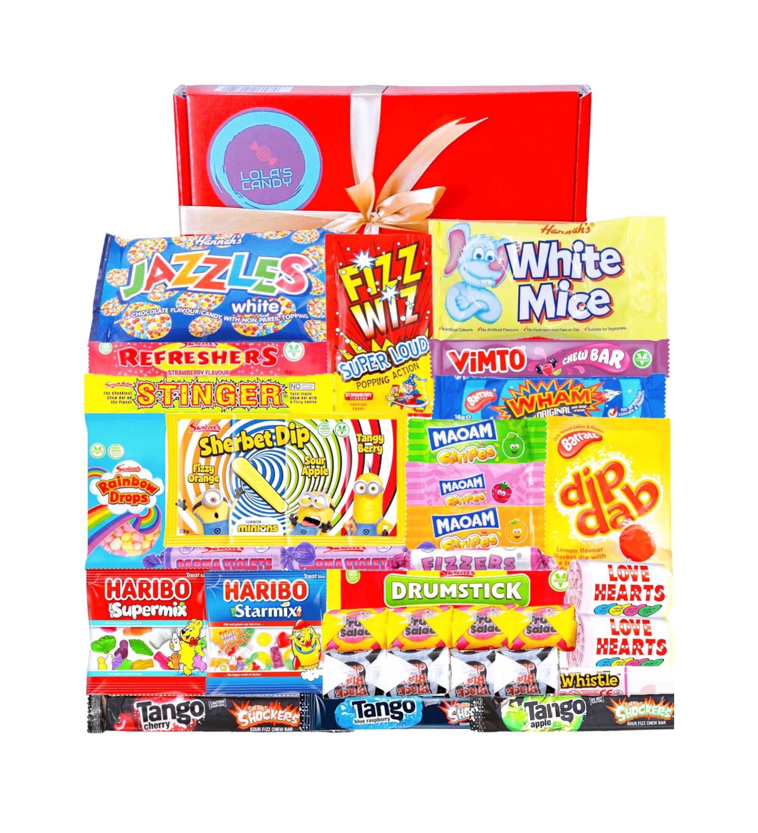 Lola's Retro Sweets Gift Box - Perfect Birthday Gift for Men, Women, Boys, and Girls - Old School Sweets Hamper - Buy Online on GoSupps.com