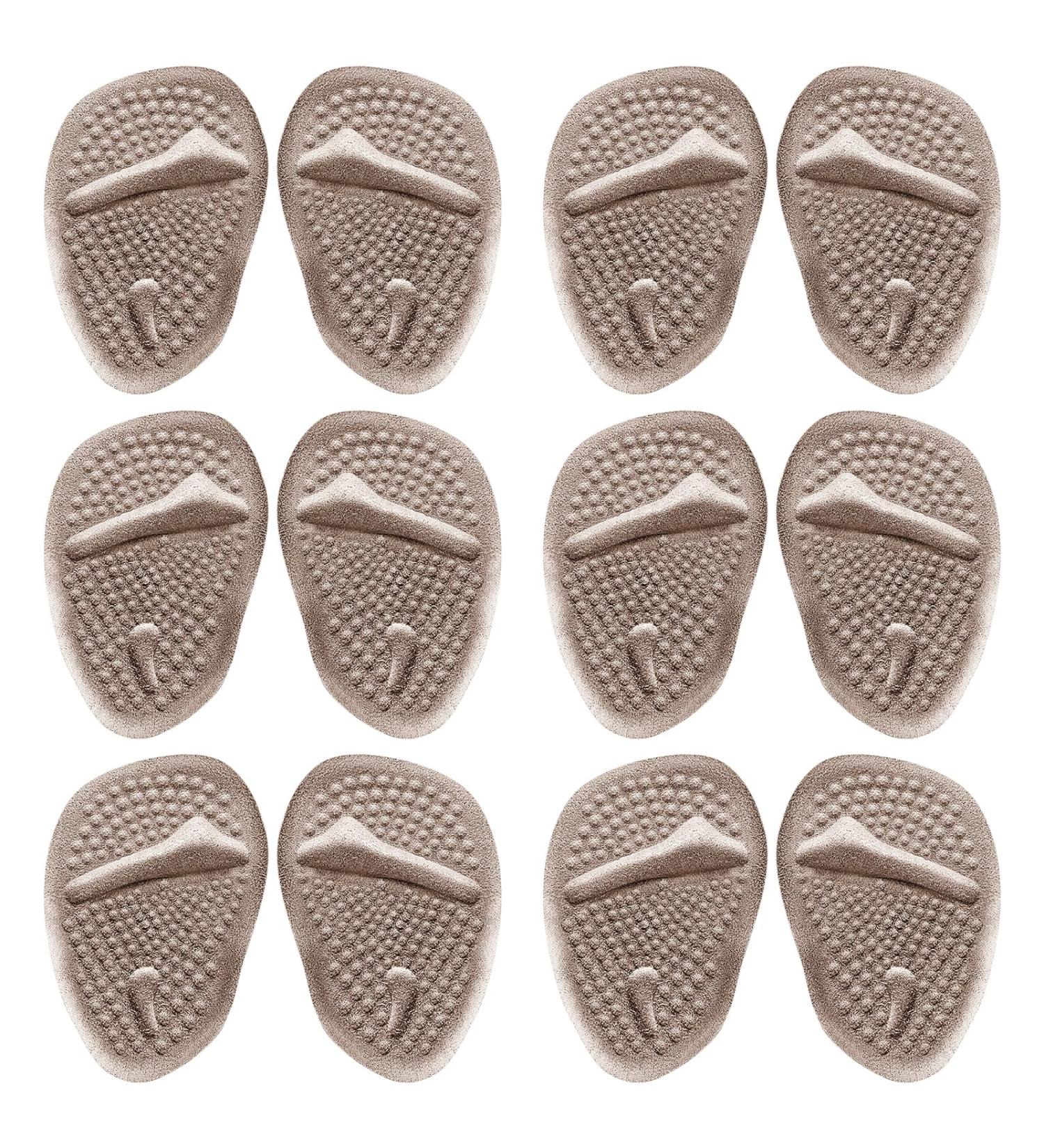 Forefoot Cushion Inserts for High Heels - Soft Gel Shoe Padding Pain Relief for Men & Women - 12 Pack Meat-Colored - Buy Online on GoSupps.com