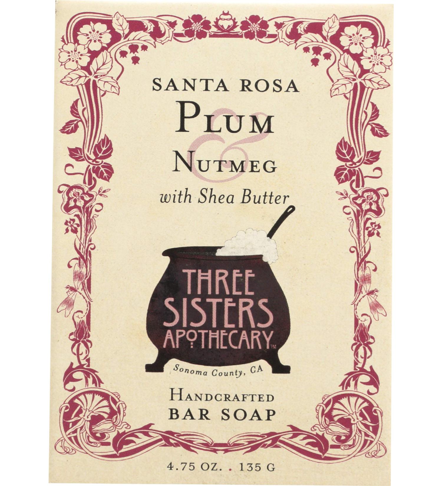 Buy Santa Rosa Plum & Nutmeg Bar Soap 4.75 OZ - Luxurious Natural Cleanser for Skin | Shop Internationally - Buy Online on GoSupps.com