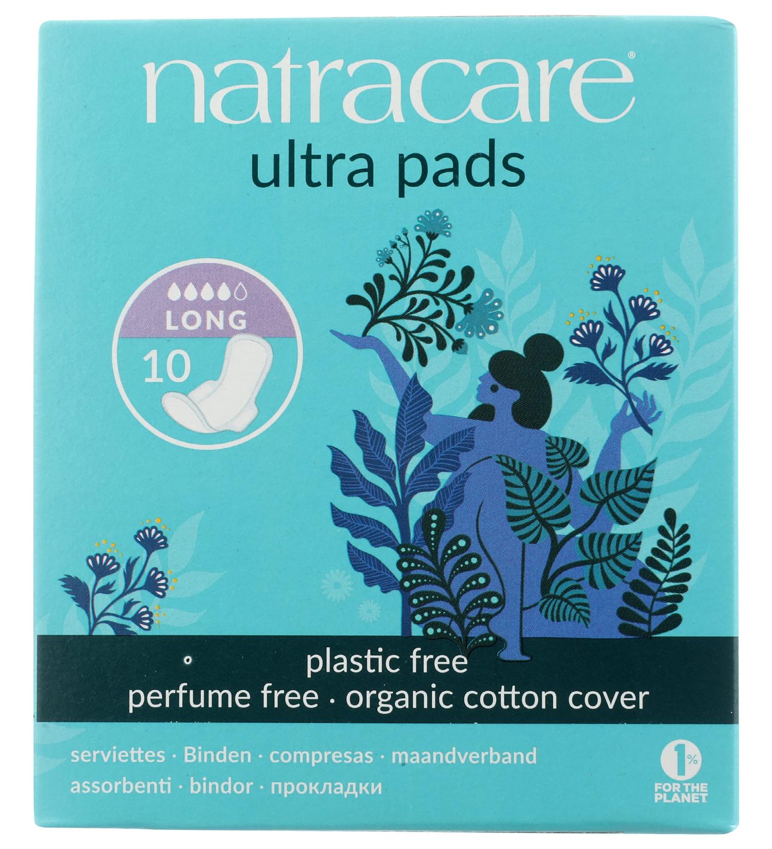 Natracare Natural Ultra Long Pads with Wings 10 Pcs Pack of 1