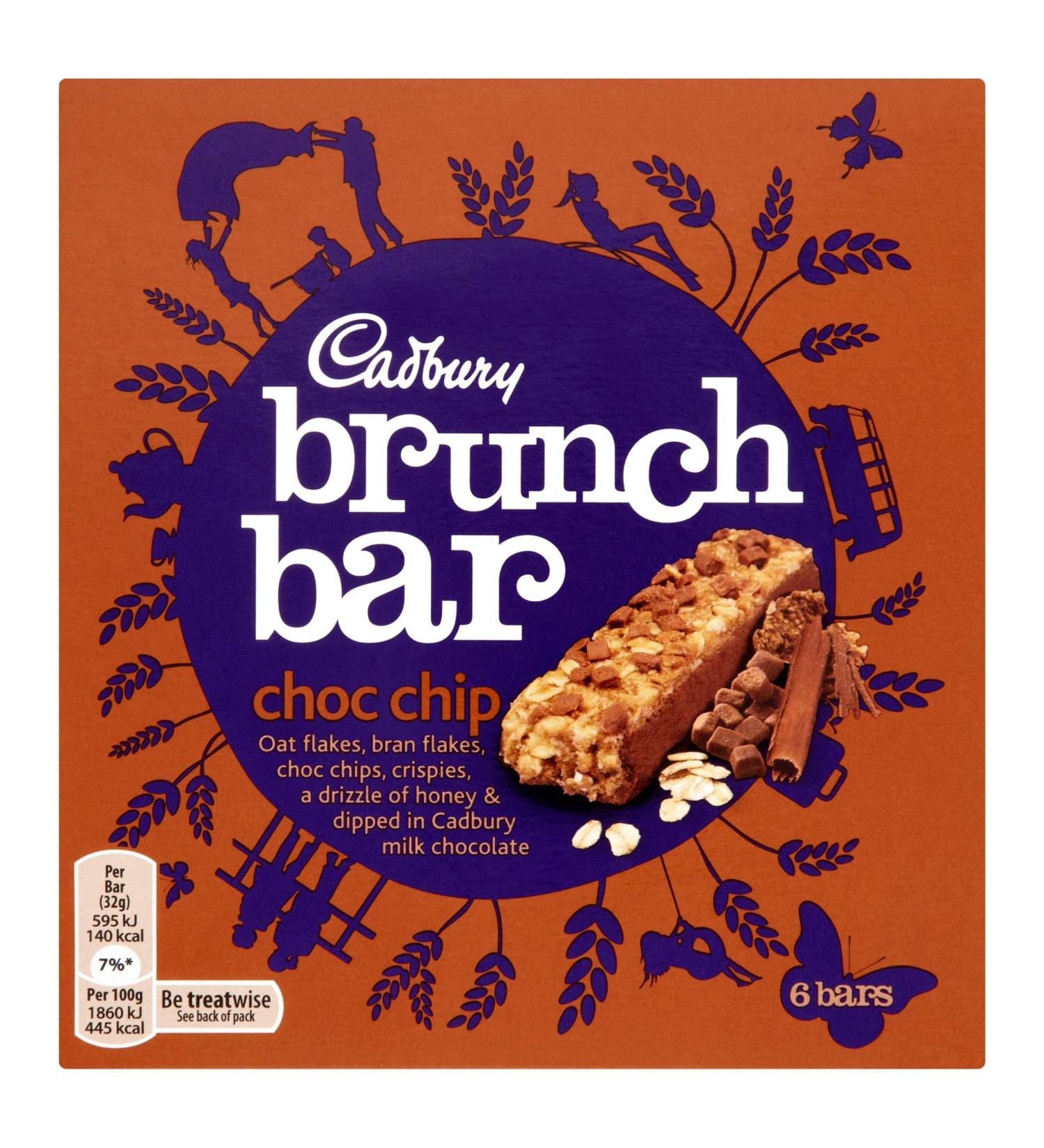 Barres Cadbury P pites De Chocolat Brunch (De 6X32G) - Buy Online on GoSupps.com