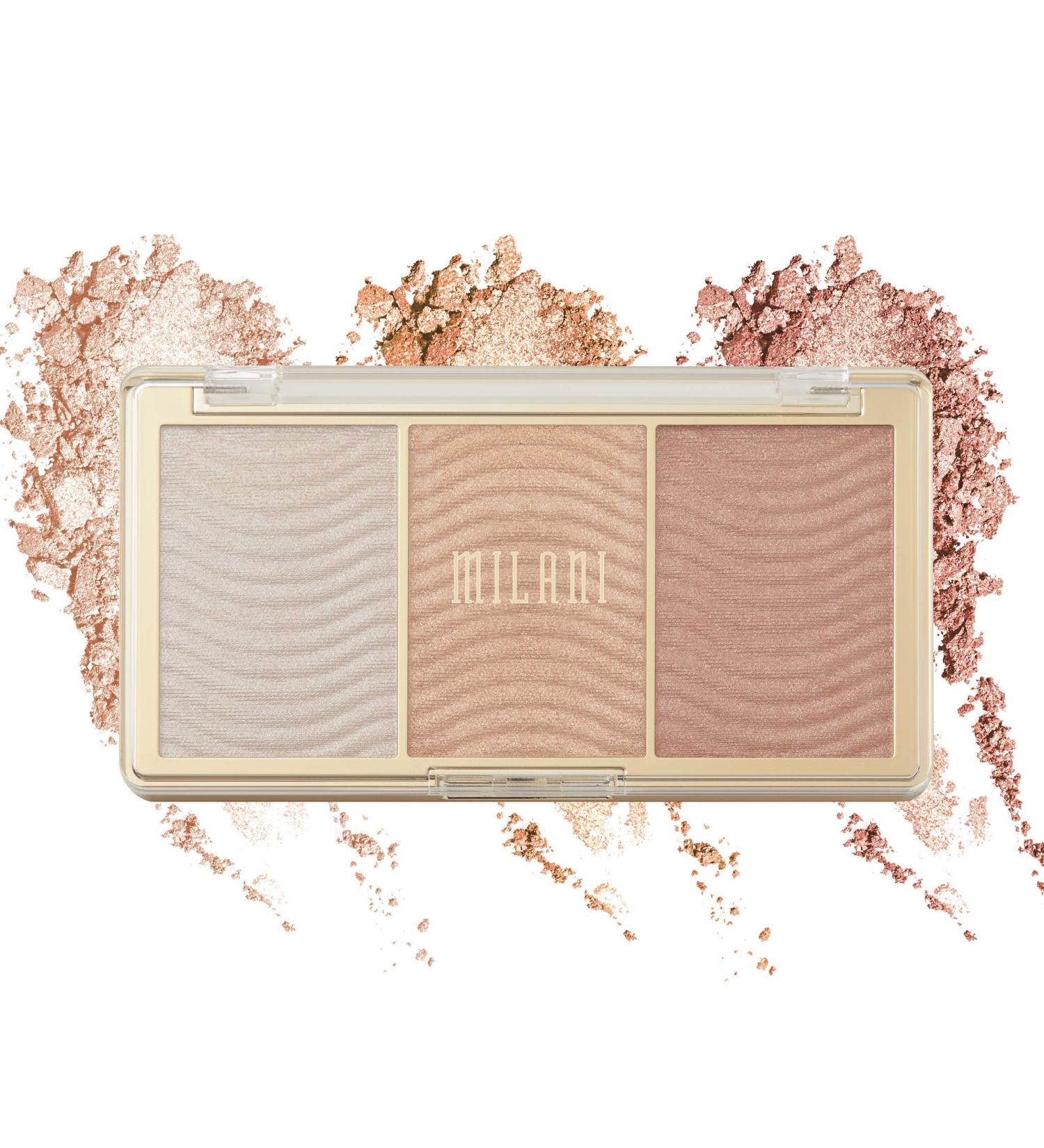 Milani Stellar Lights Highlighter Palette - Rose Glow 0.42 oz | Vegan & Cruelty-Free Face Powders for Contour & Highlight - Glowing Finish - Buy Online on GoSupps.com