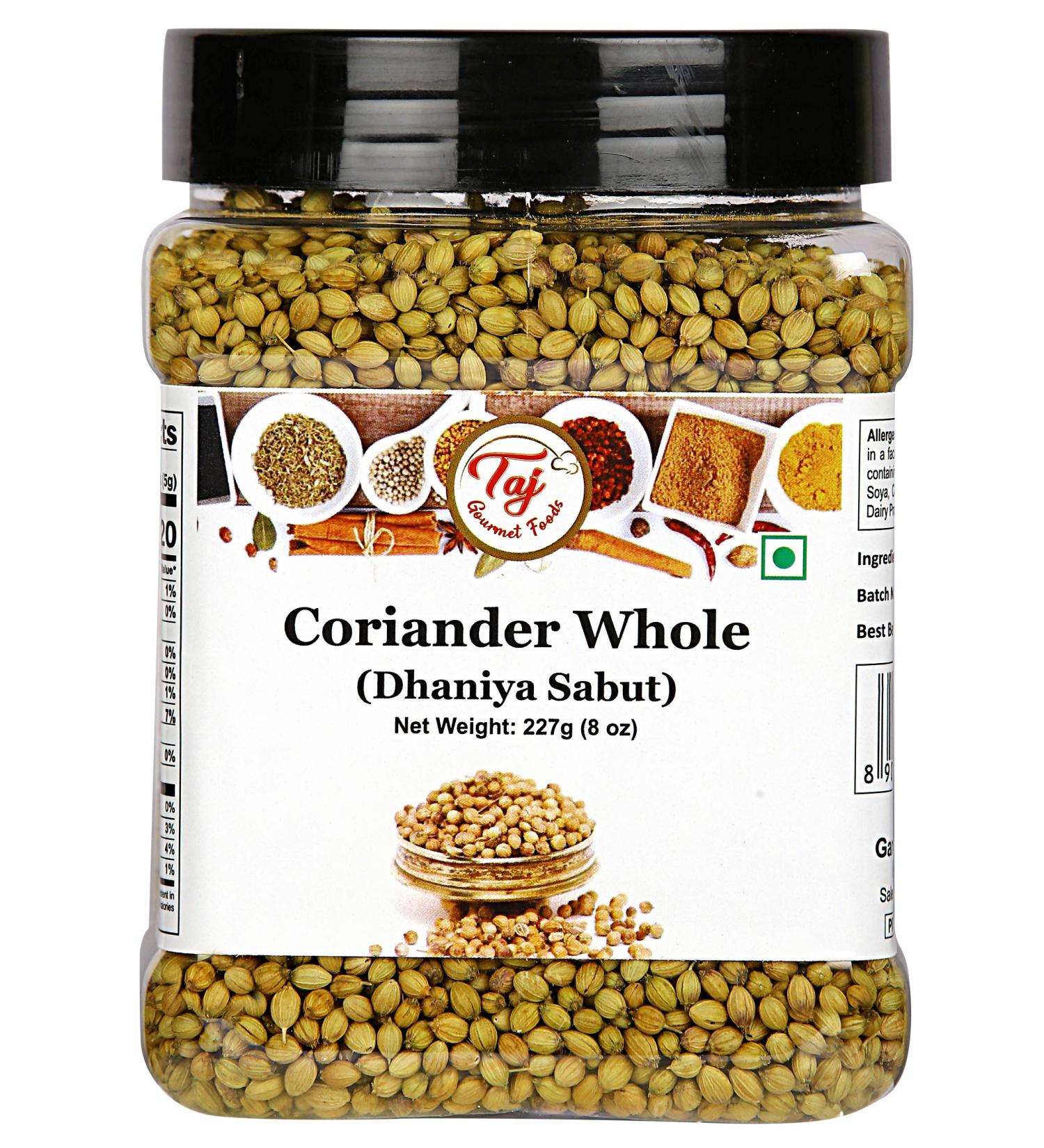 TAJ Premium Indian Coriander Seeds (Dhania) - 3 Pound Jar | High-Quality Coriander Whole - Buy Online on GoSupps.com